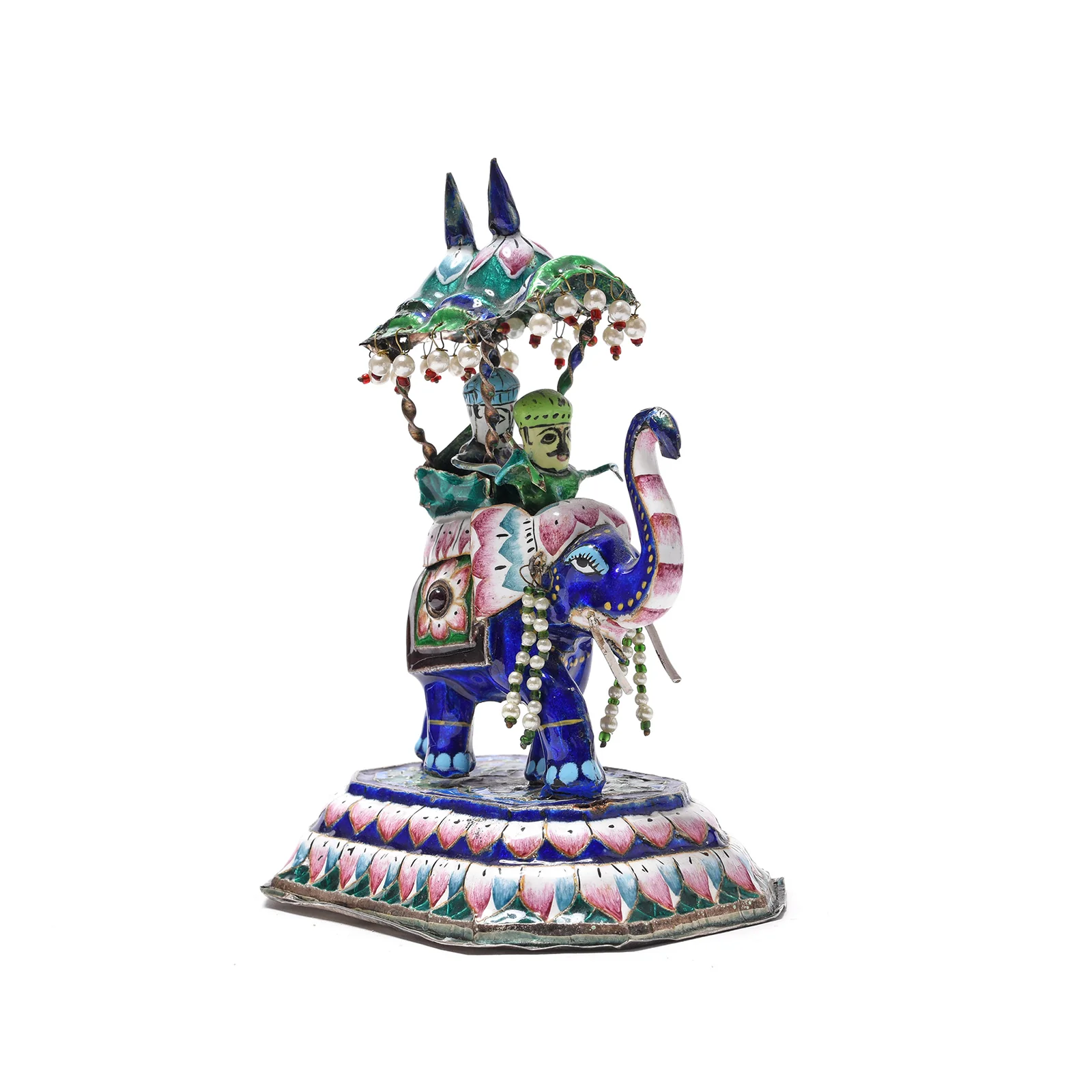 Meenakari Enamel Elephant From Varanasi - Ca 1950