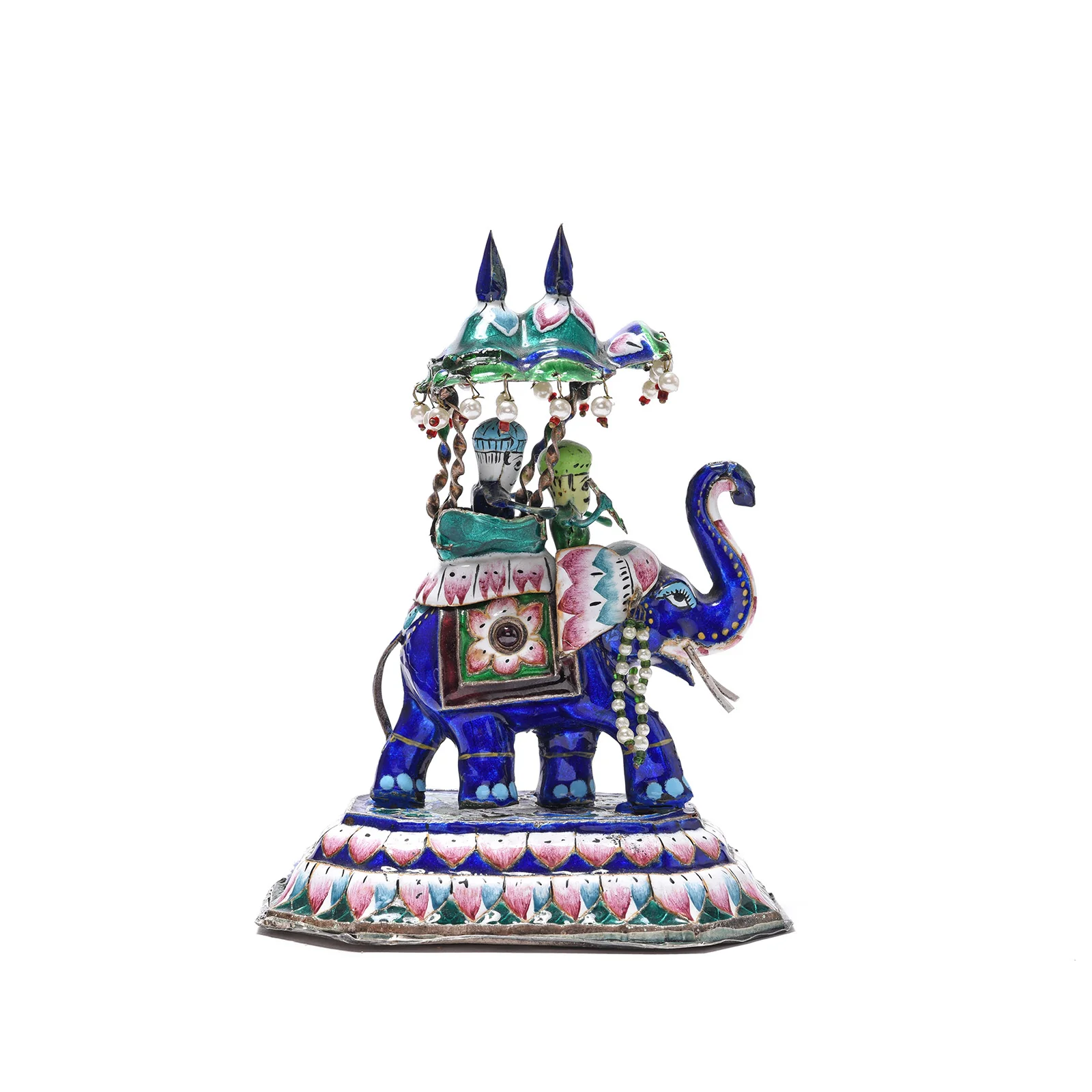 Meenakari Enamel Elephant From Varanasi - Ca 1950 - Image 2