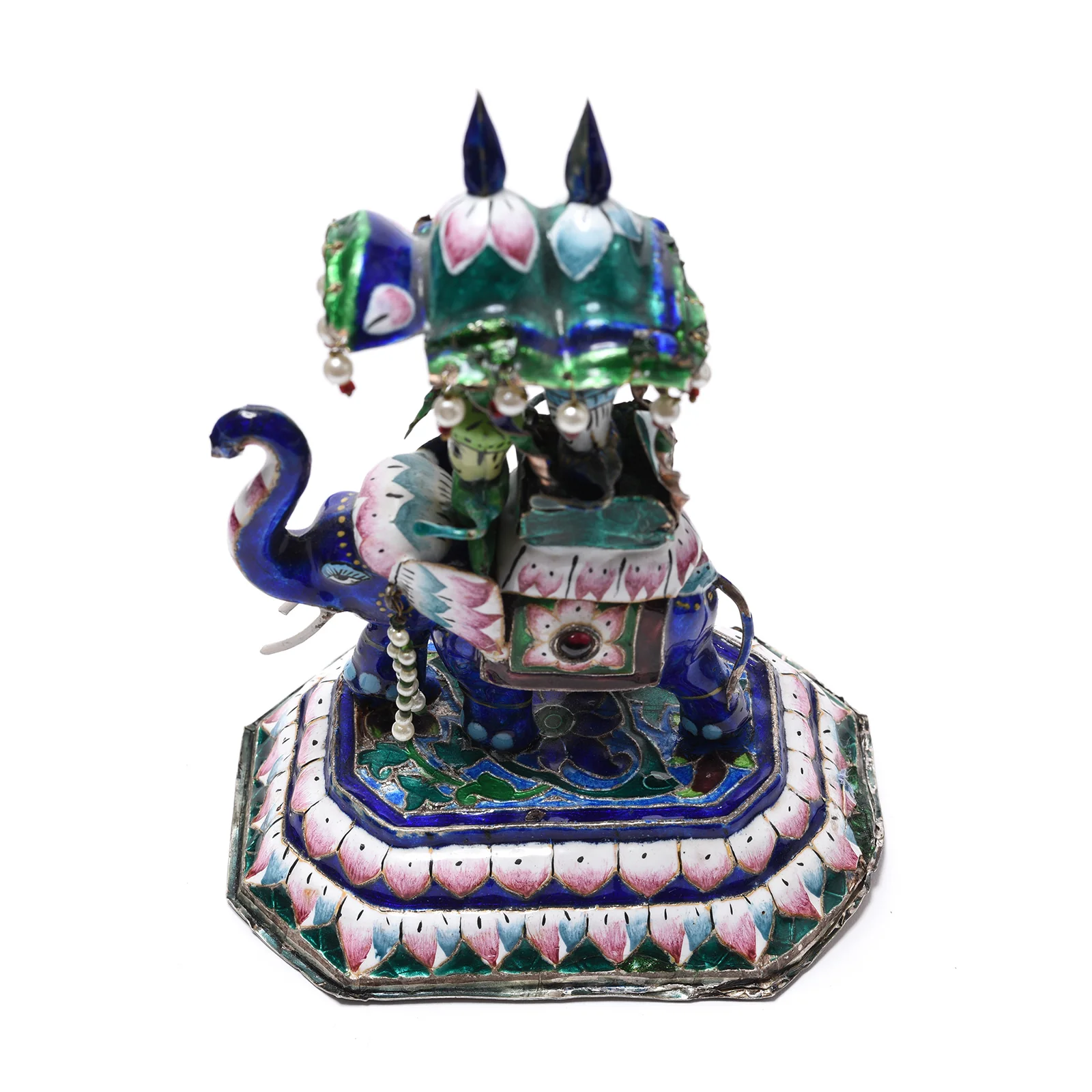 Meenakari Enamel Elephant From Varanasi - Ca 1950 - Image 3