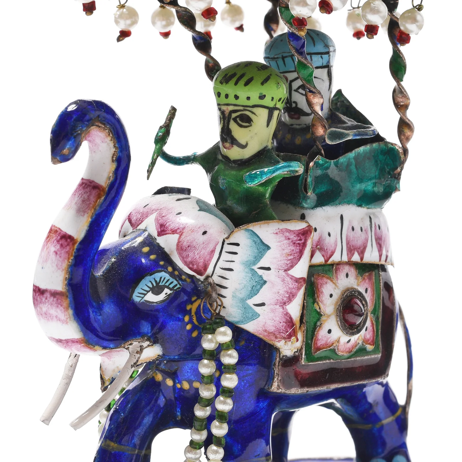 Meenakari Enamel Elephant From Varanasi - Ca 1950 - Image 4