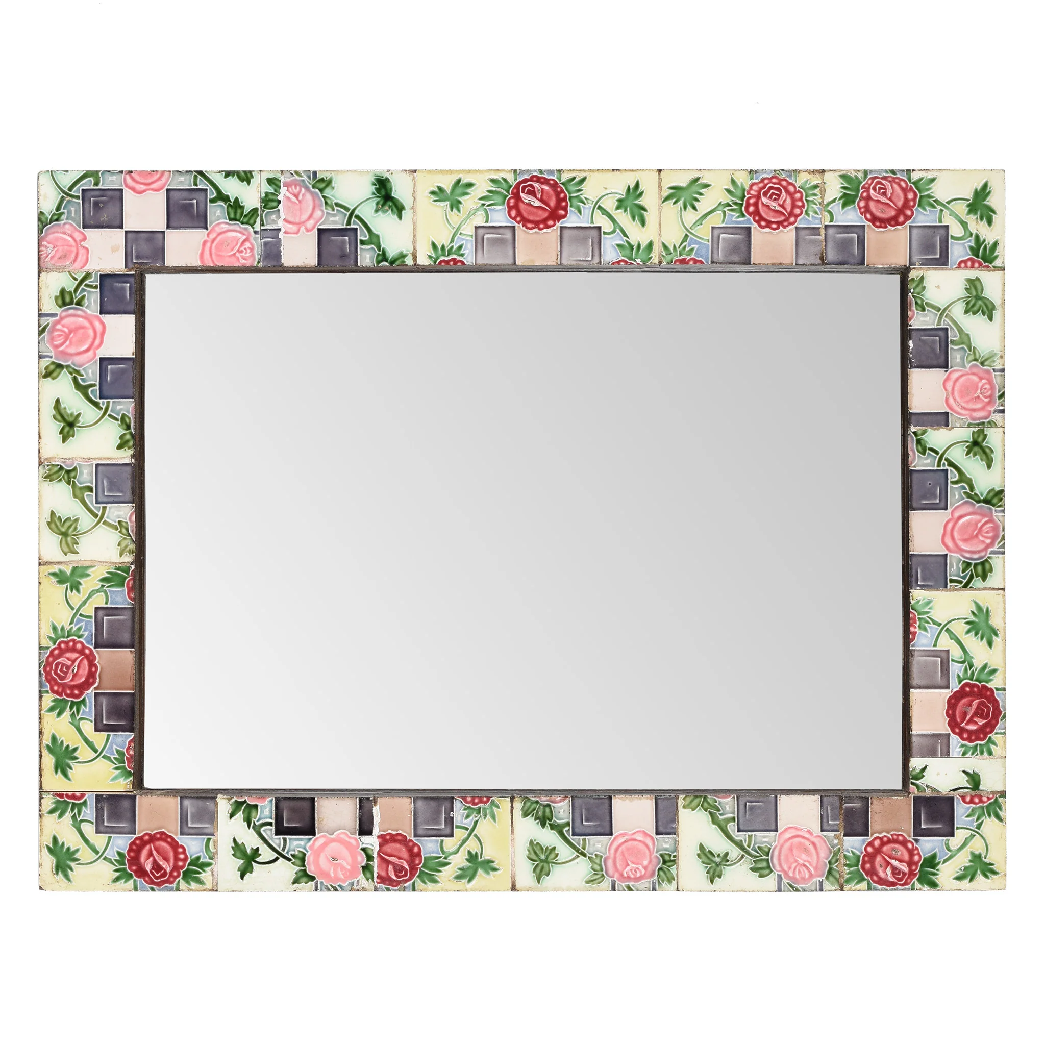 Mirror Made From Old Japanese Ceramic Tiles (46 x 61 cm) - Image 2
