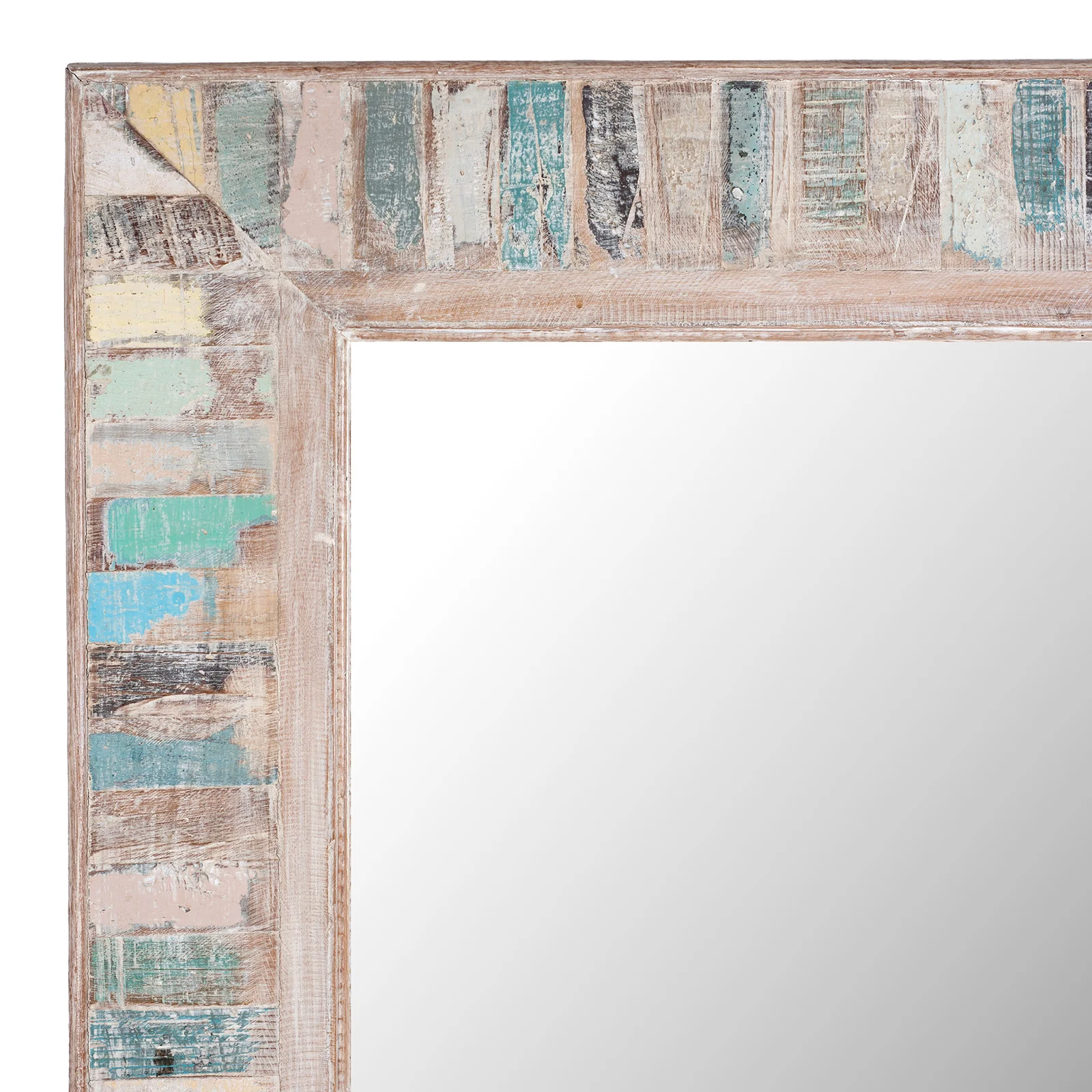 Painted Mirror Made From Reclaimed Teak - Image 3