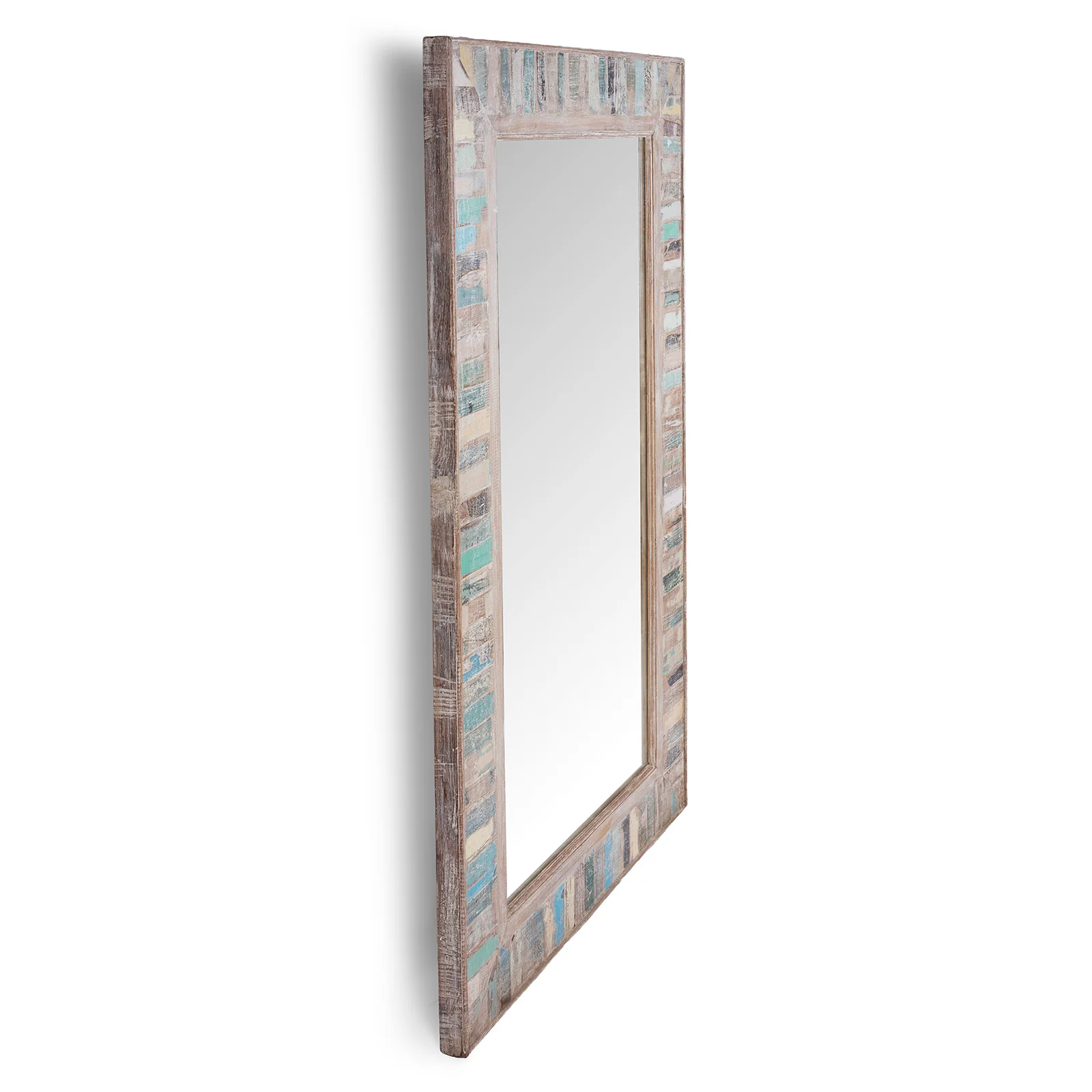 Painted Mirror Made From Reclaimed Teak - Image 4