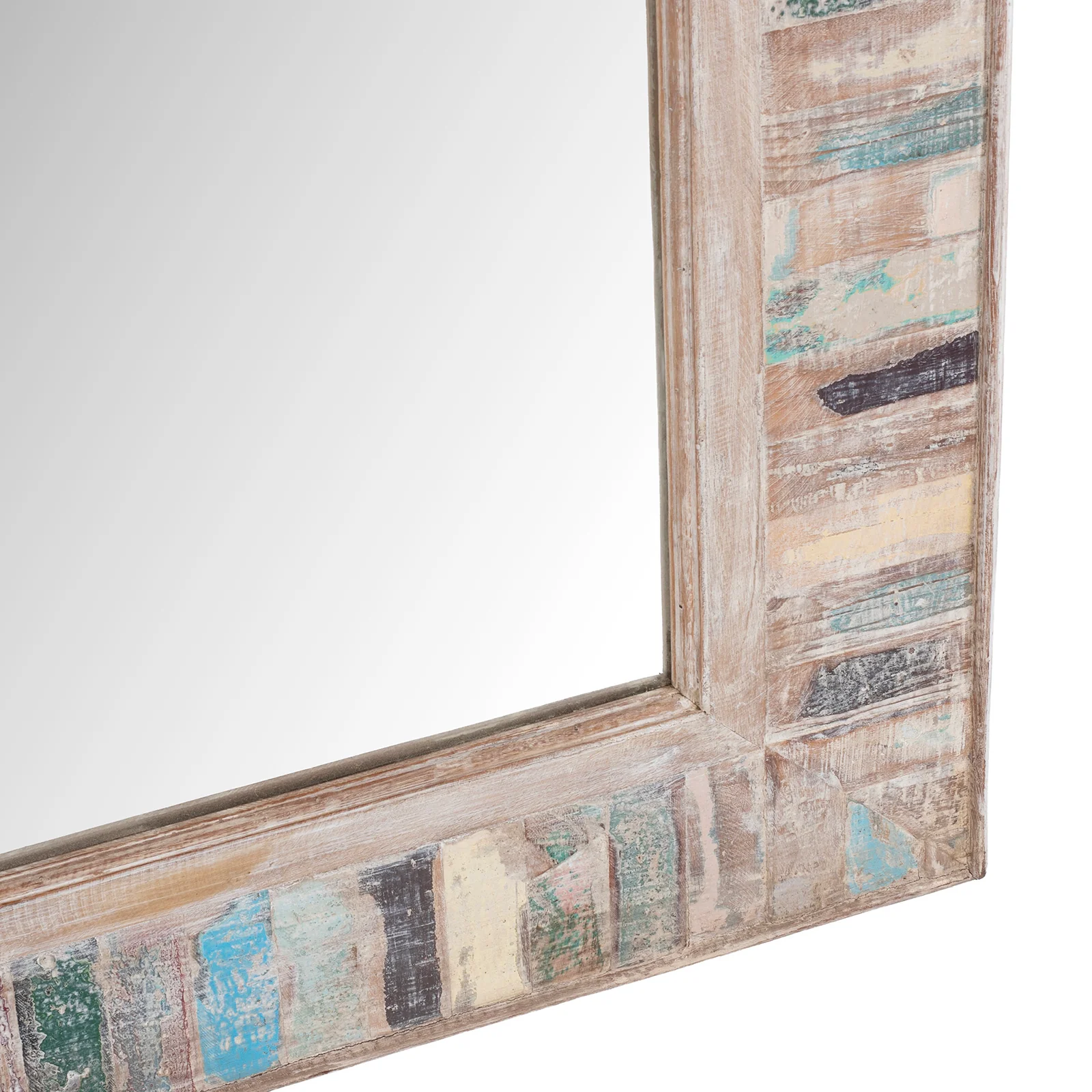 Painted Mirror Made From Reclaimed Teak - Image 5