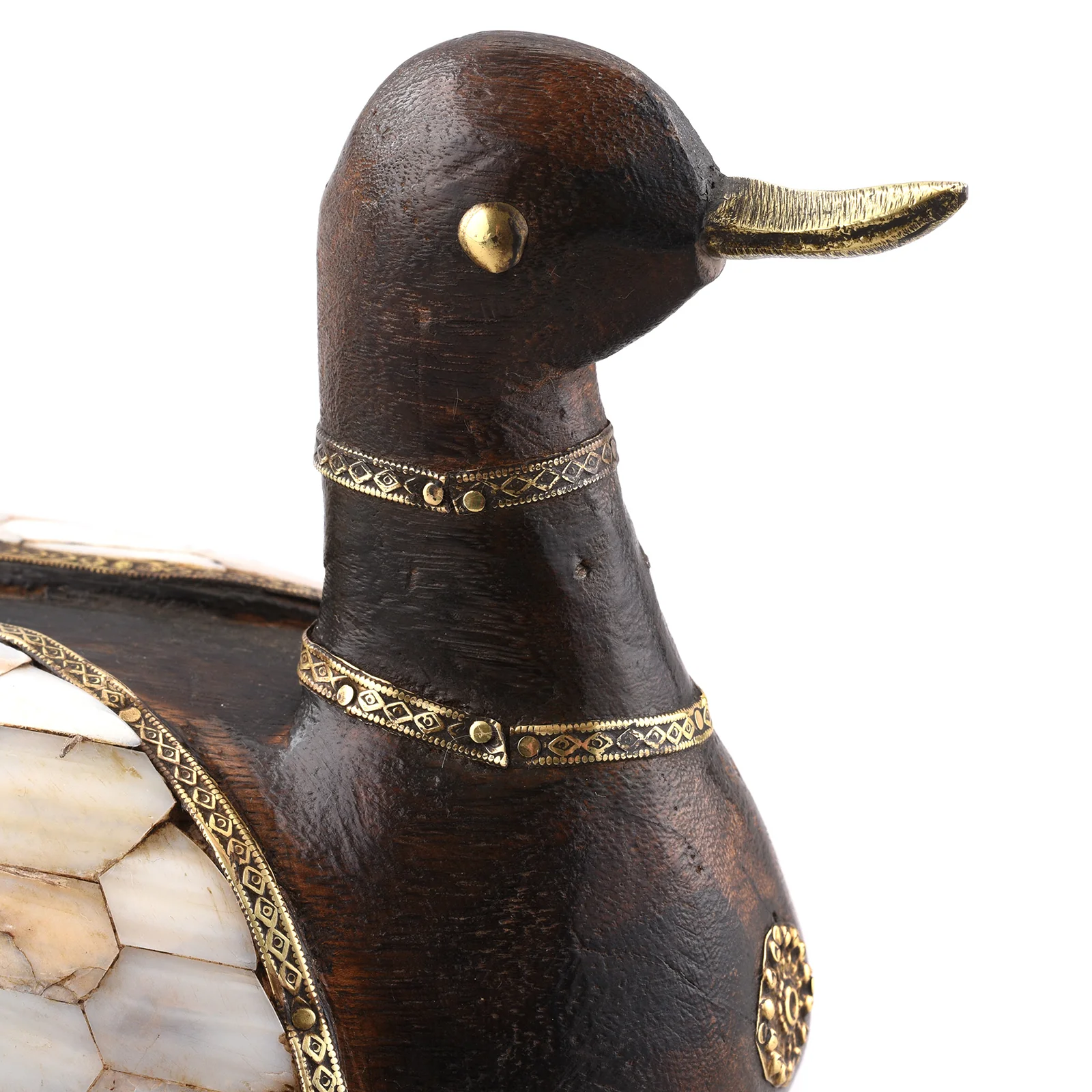 Vintage Indian Mother Of Pearl Inlay Duck - Image 10