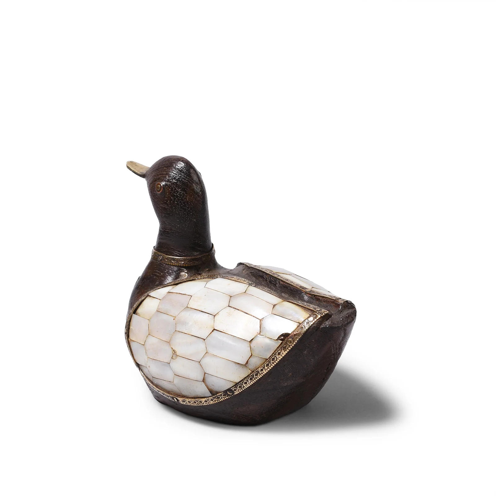 Vintage Indian Mother Of Pearl Inlay Duck - Image 4