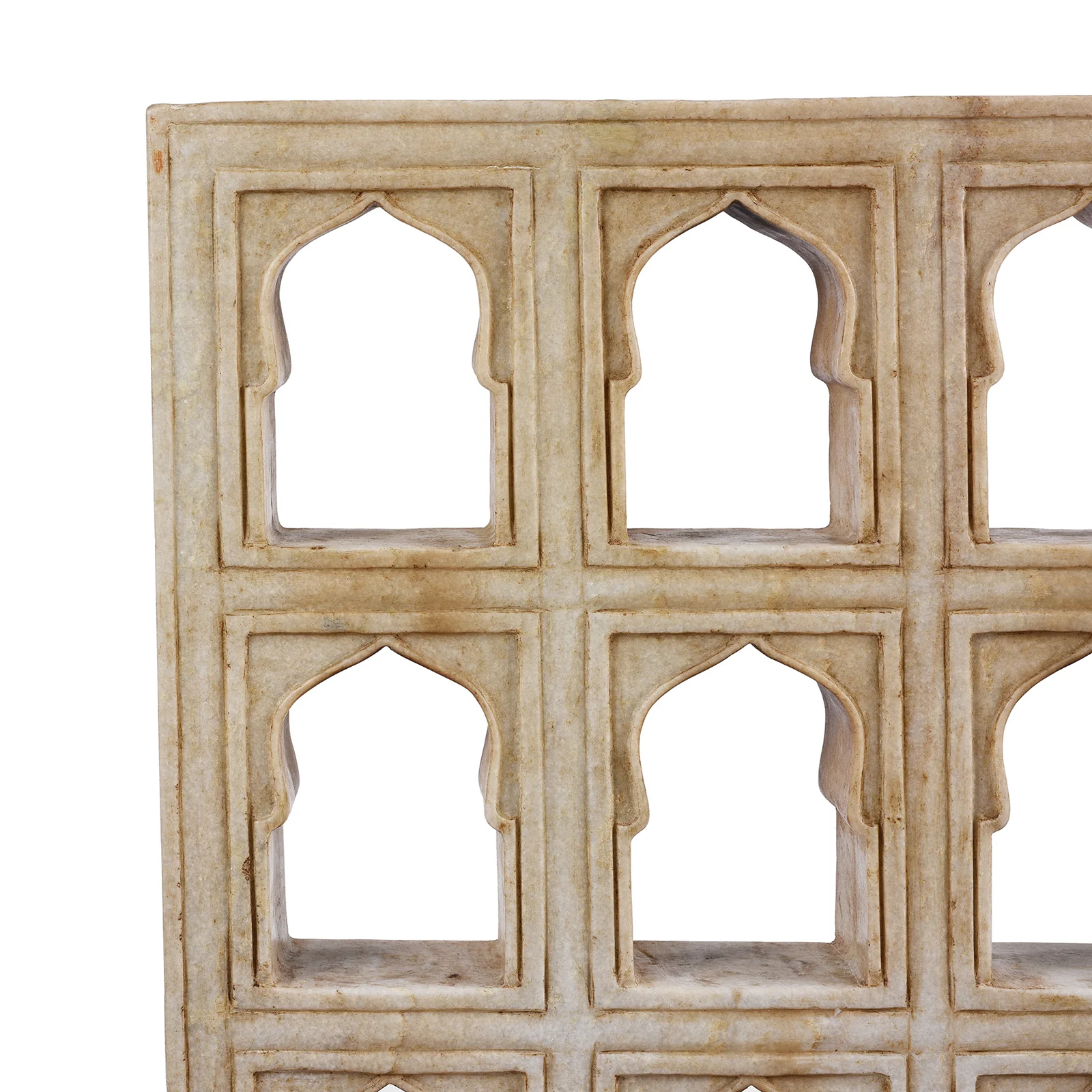 White Marble Lamp Niche (15-Way) - Mughal Style - Image 4