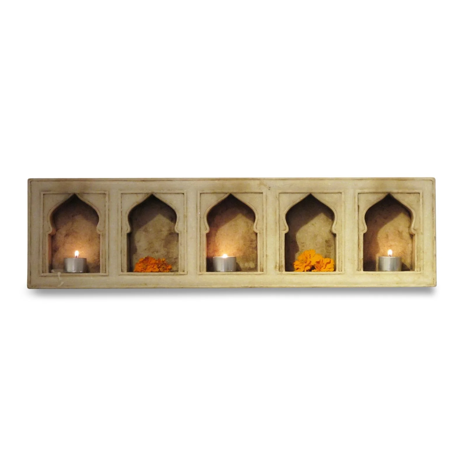 White Marble Lamp Niche - Mughal Style - Image 4