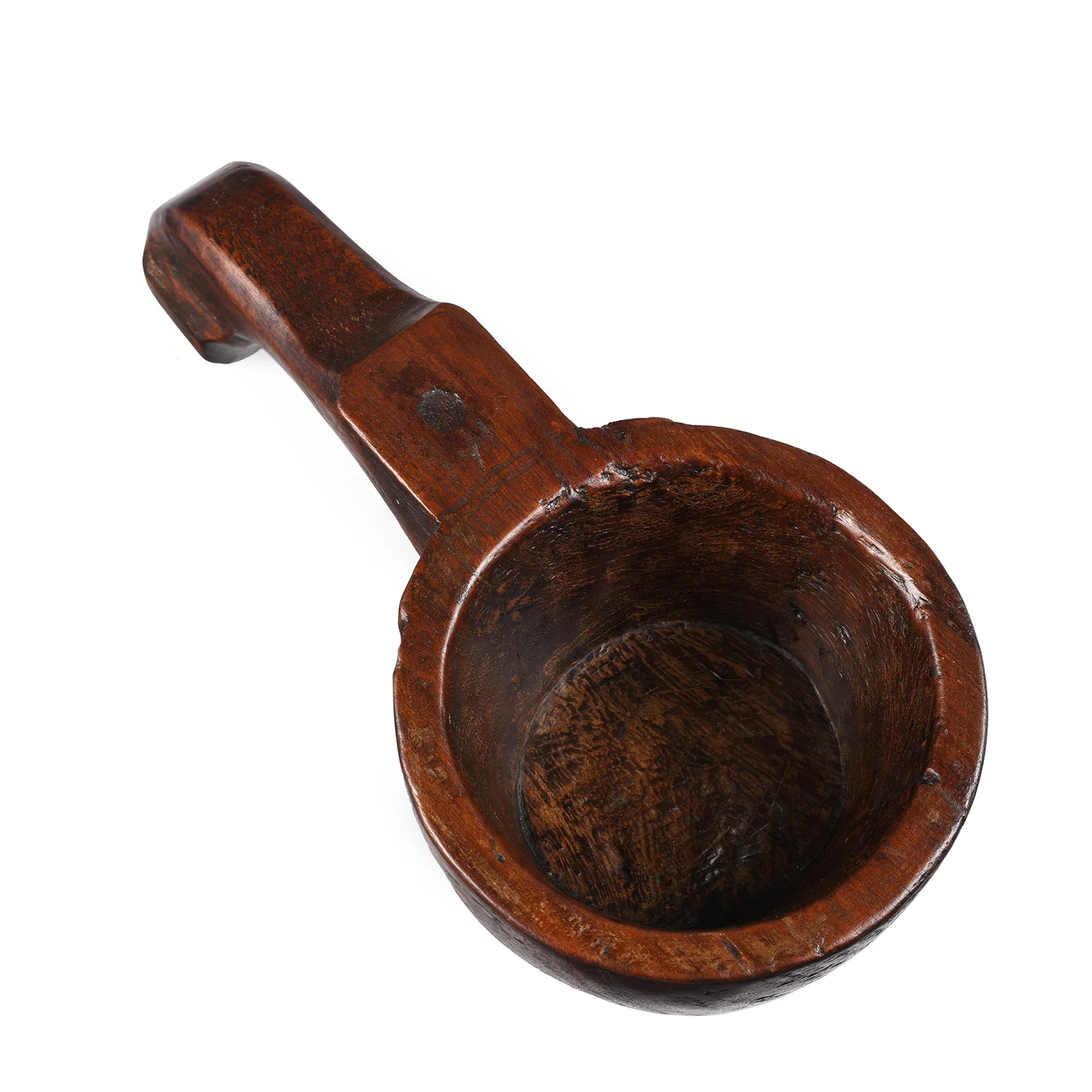 Old Carved Teak Grain Scoop From Banswara - Ca 1940's - Image 2