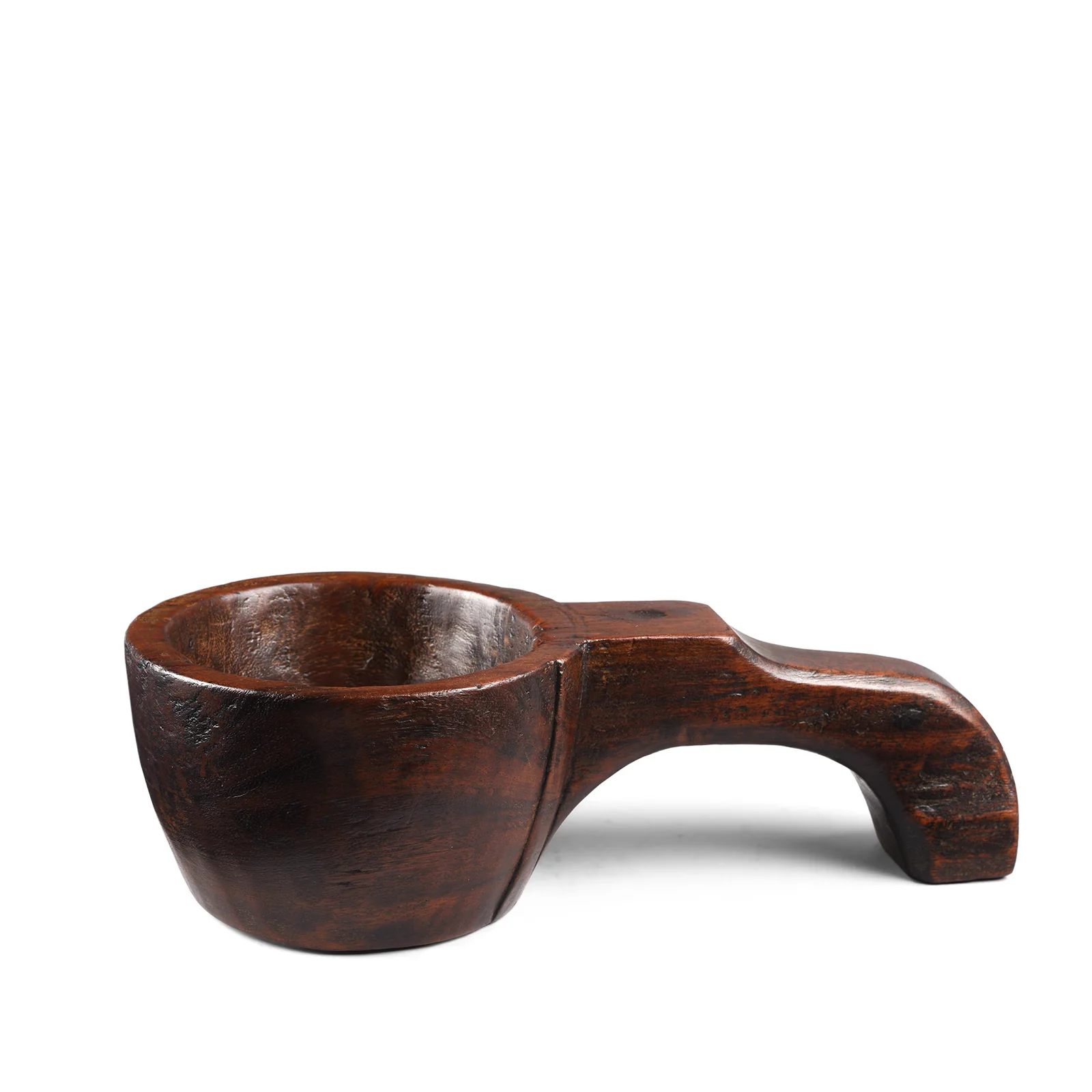 Old Carved Teak Grain Scoop From Banswara - Ca 1940's - Image 3