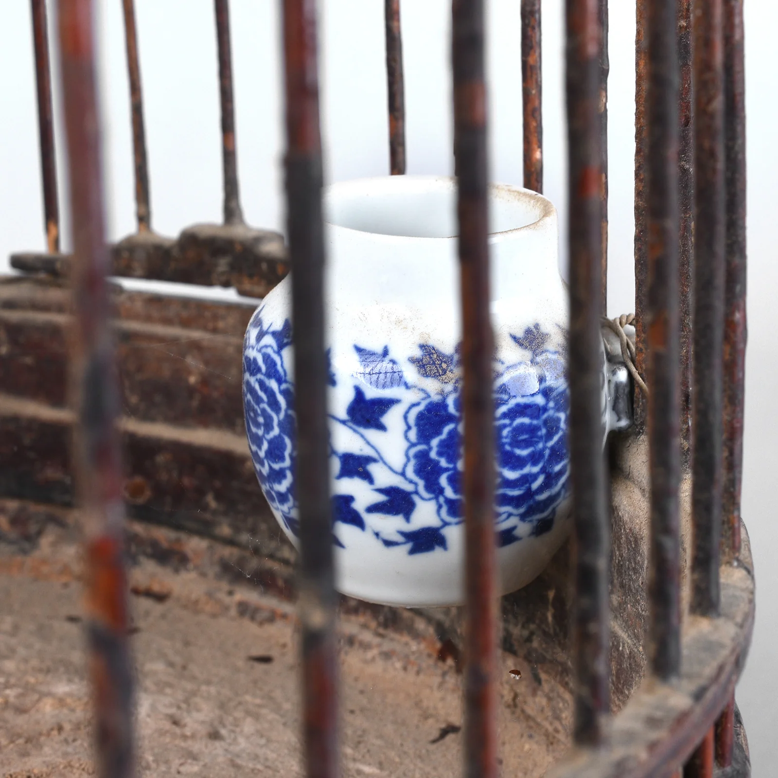 Old Chinese Bamboo Bird Cage - Image 4
