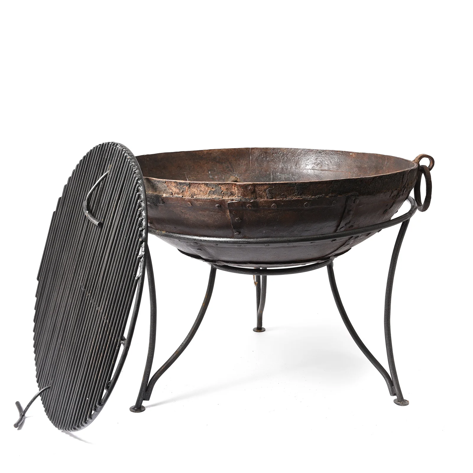 Old 1920's Kadai - Indian Fire Bowl From Rajasthan - 84cm - Image 3