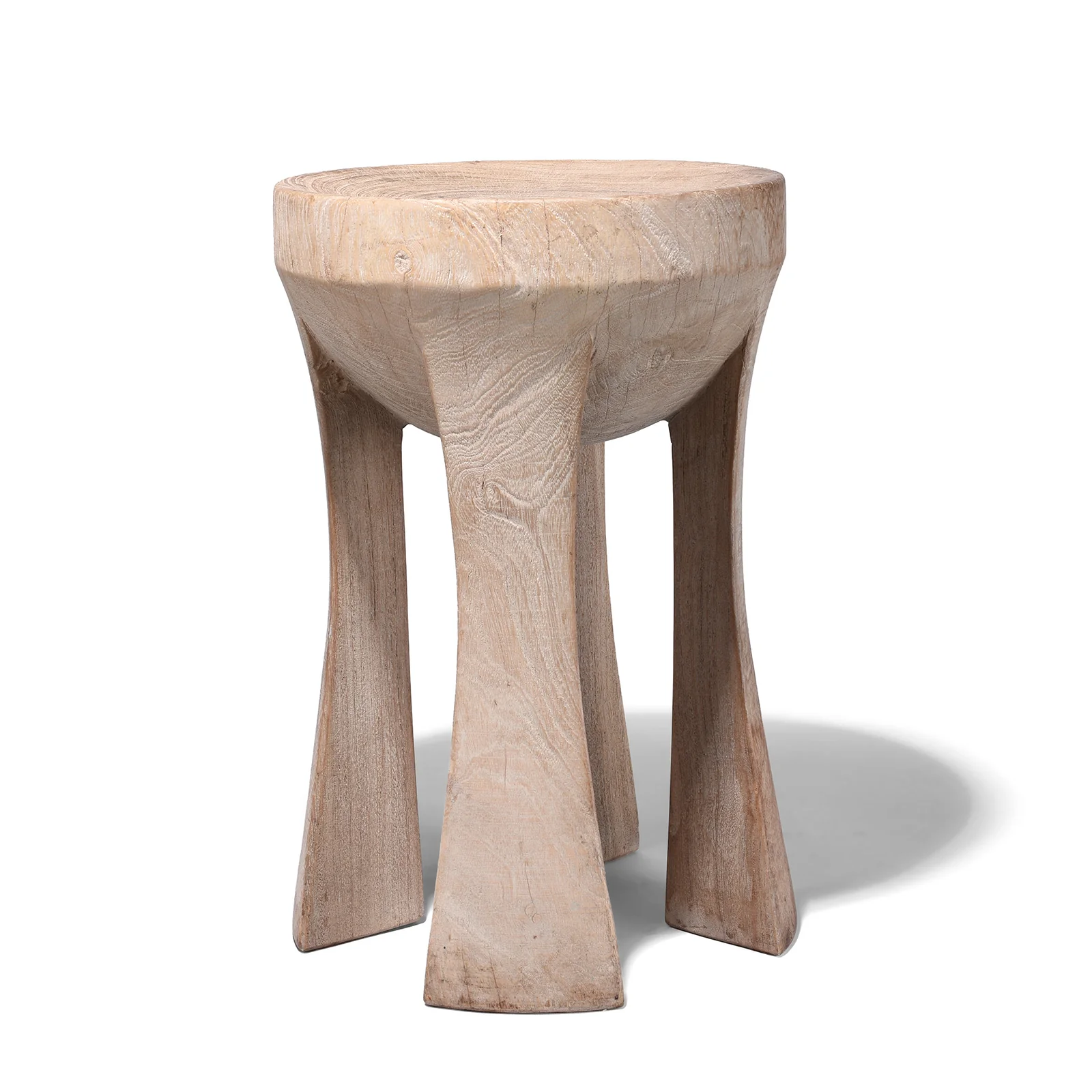 Old Neem Wood Stool From Himachal Pradesh