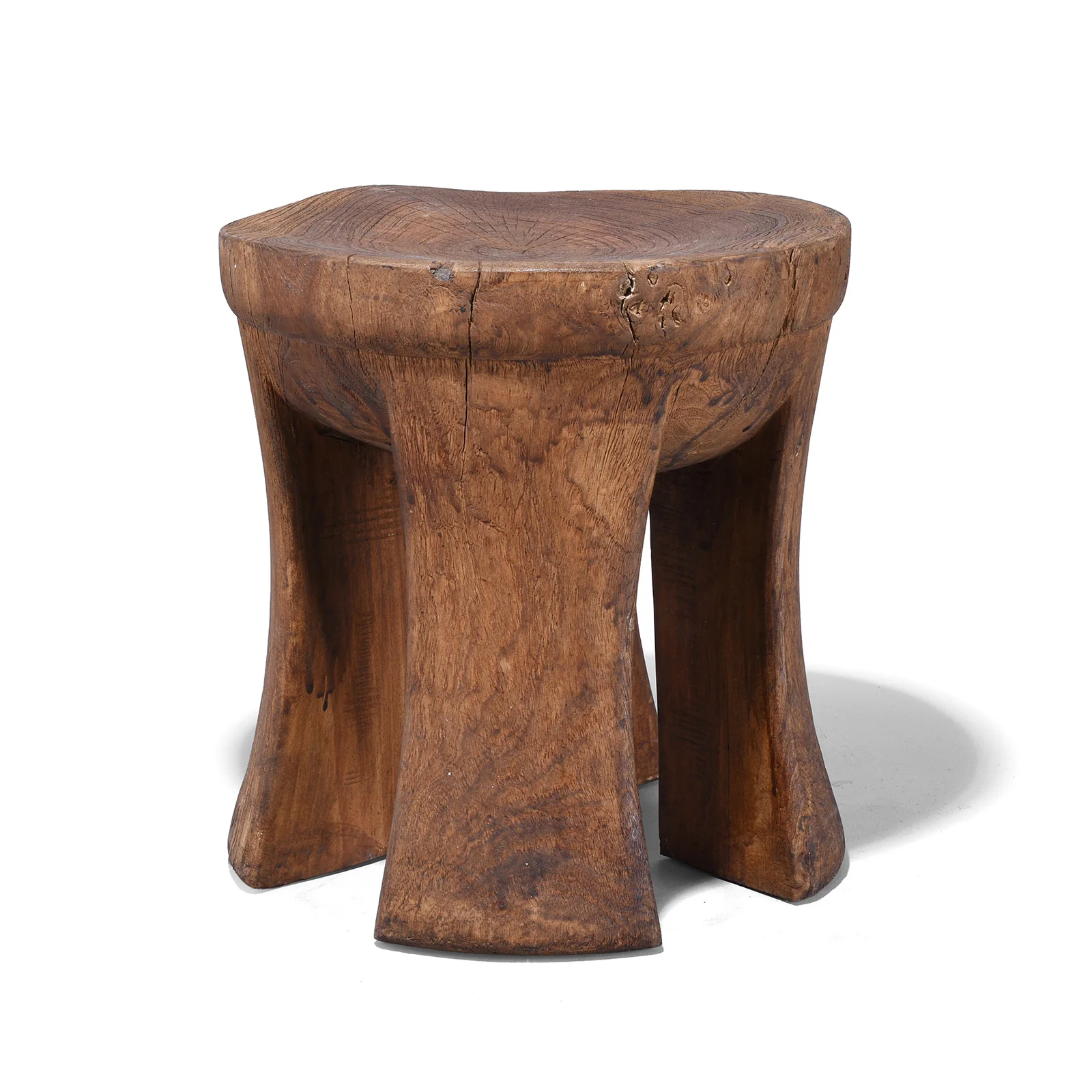 Old Wood Stool From Himchal - Ca 1900 - Image 2