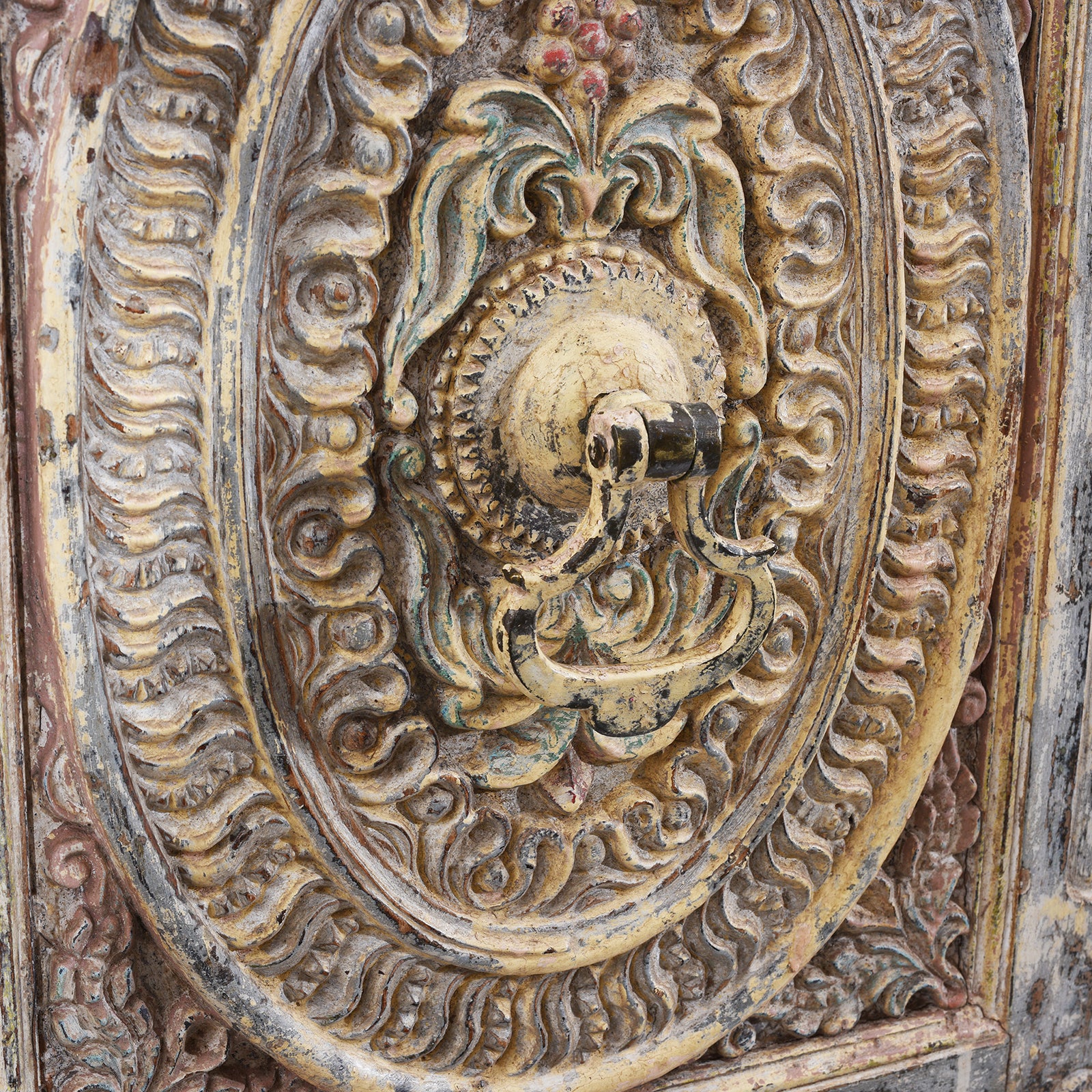 Old Painted Indian Doors From Gujarat - 19thC - Image 3