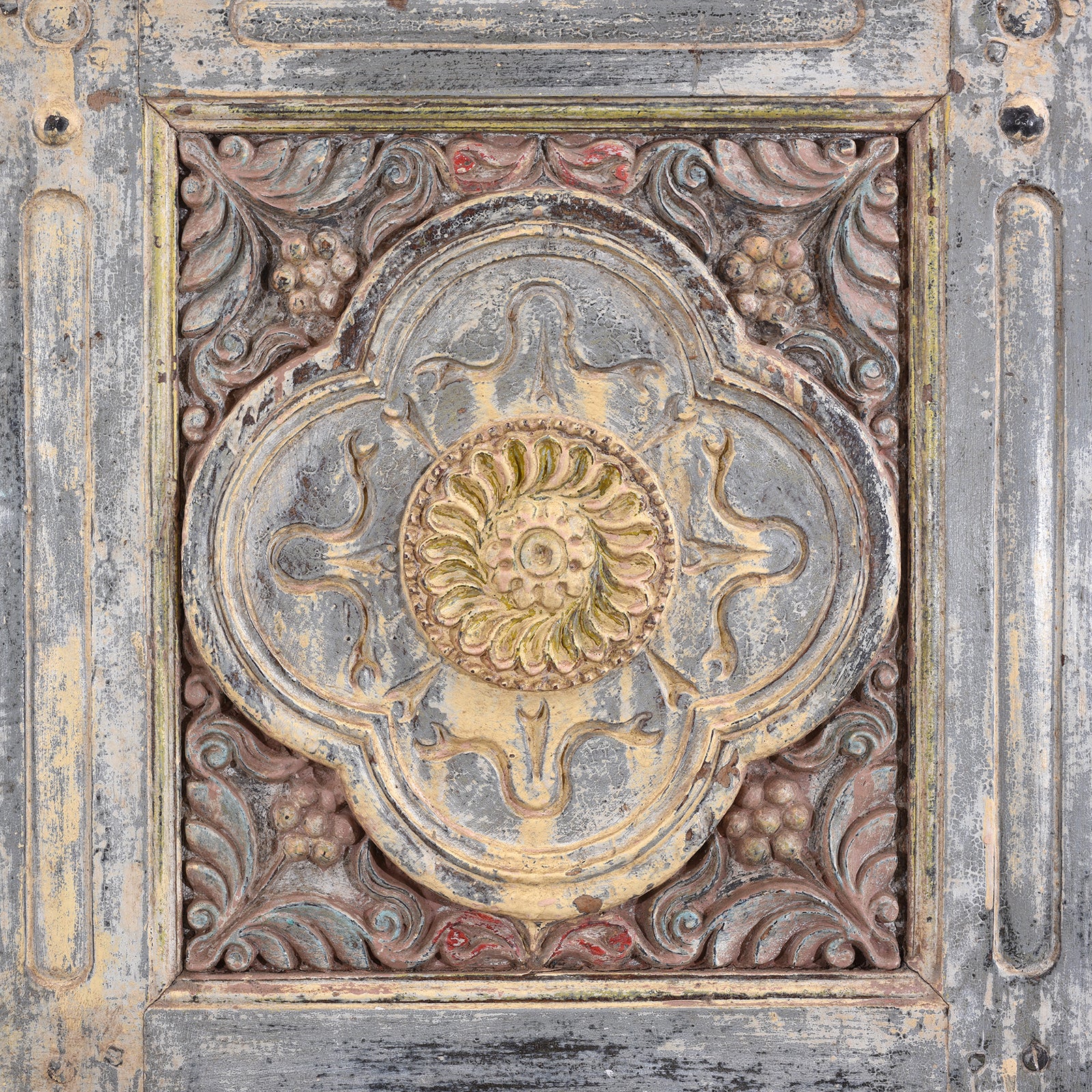 Old Painted Indian Doors From Gujarat - 19thC - Image 7