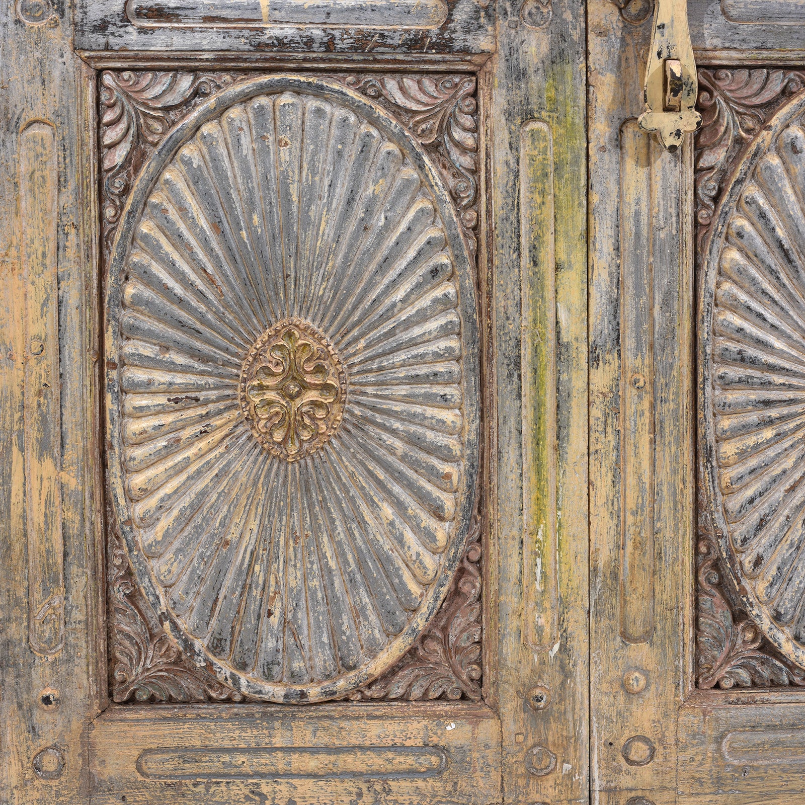 Old Painted Indian Doors From Gujarat - 19thC - Image 8