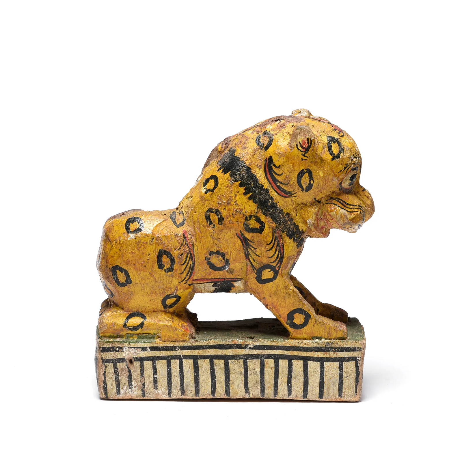 Old Painted Leopard From Orissa - Ca 1920 - Image 2