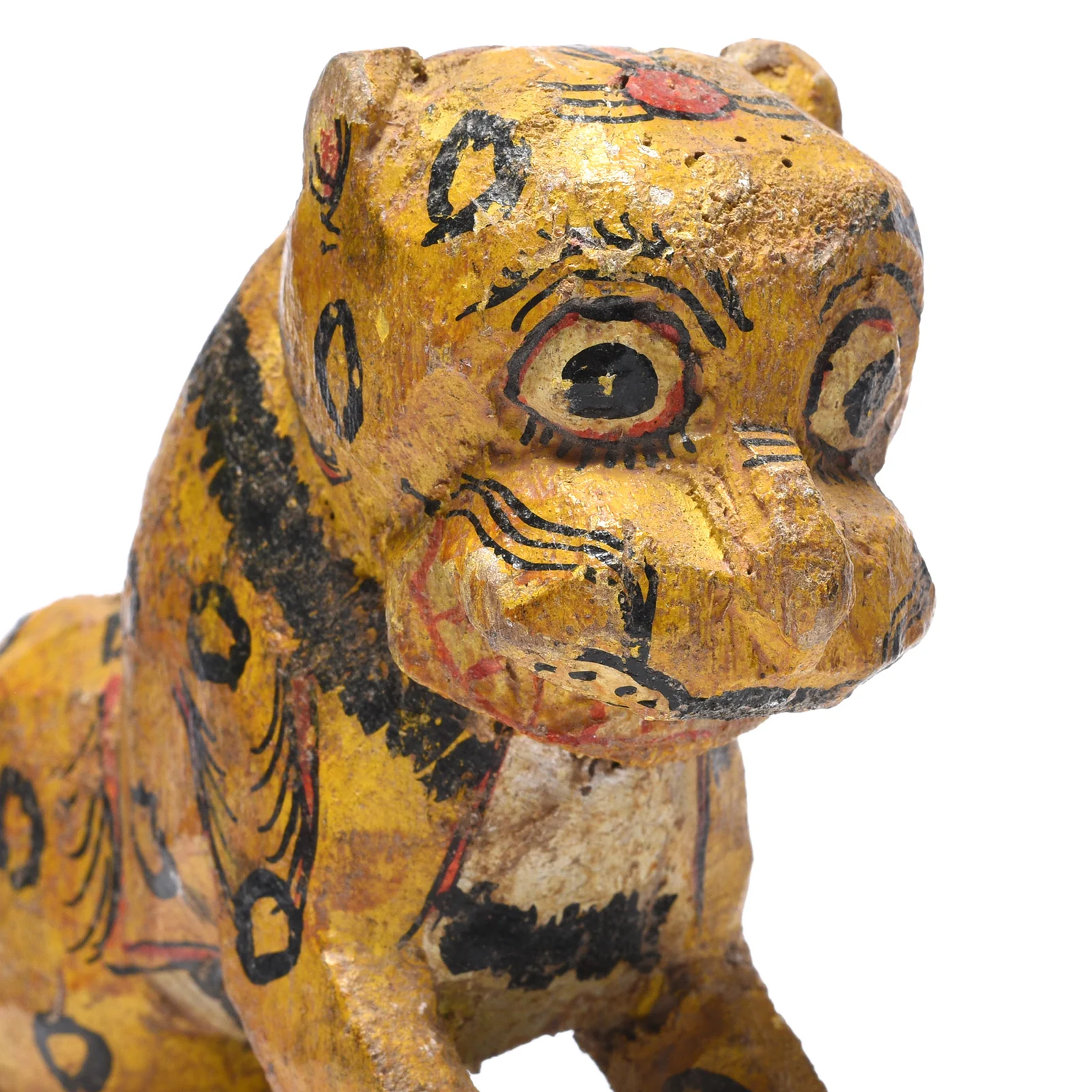 Old Painted Leopard From Orissa - Ca 1920 - Image 3