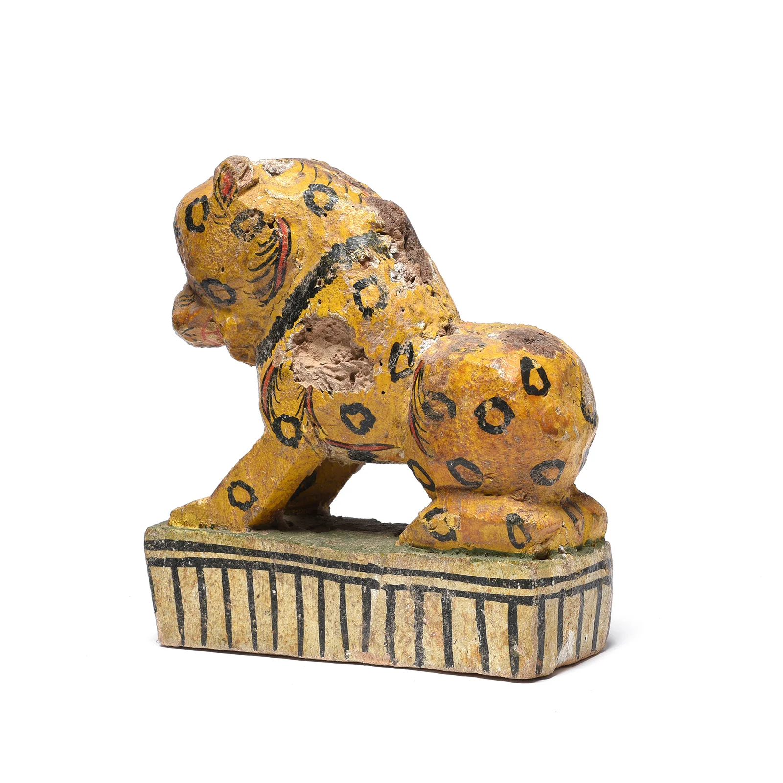 Old Painted Leopard From Orissa - Ca 1920 - Image 4
