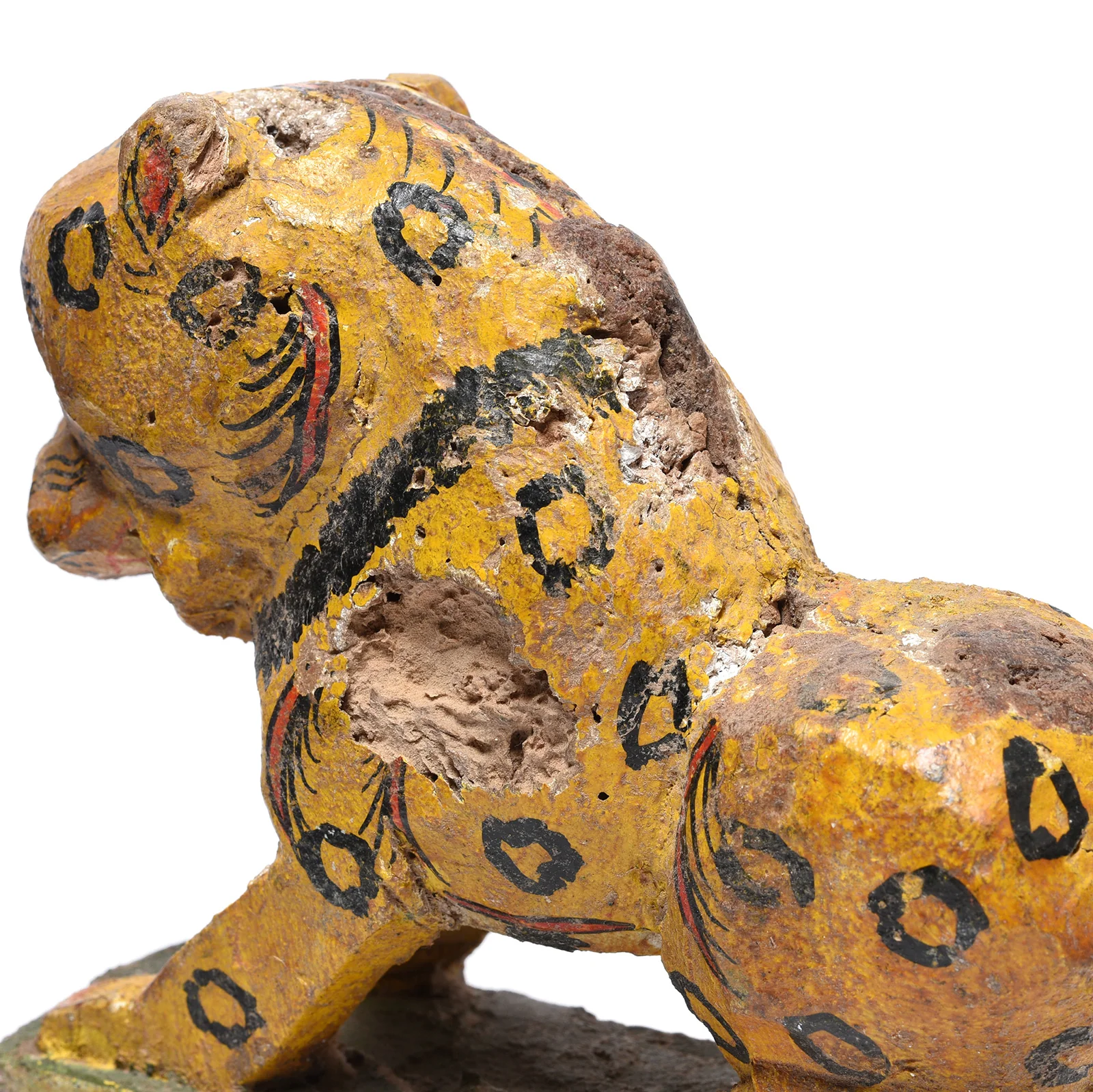 Old Painted Leopard From Orissa - Ca 1920 - Image 5