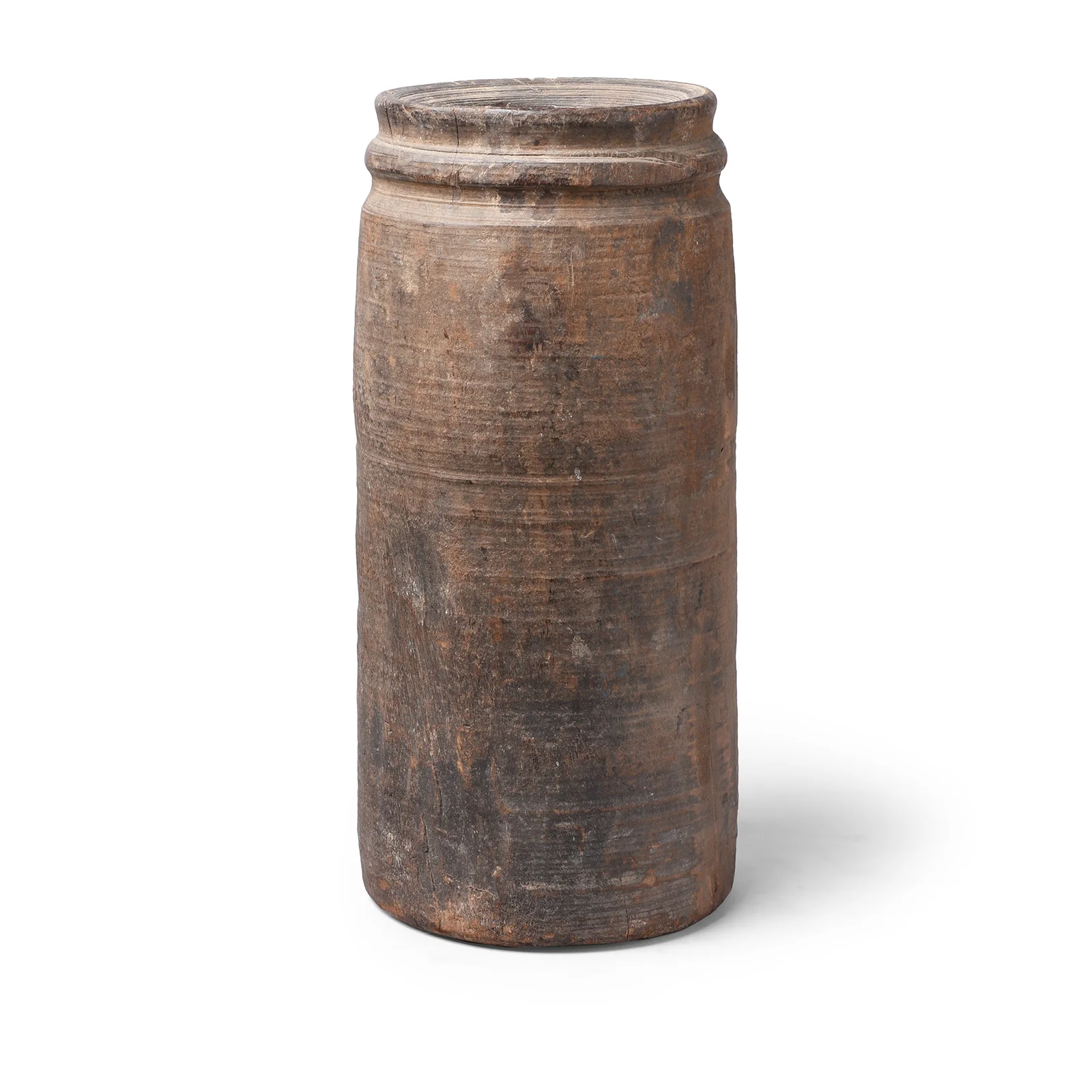 Old Wooden Milk Pot From Himachal Pradesh - Ca 1920