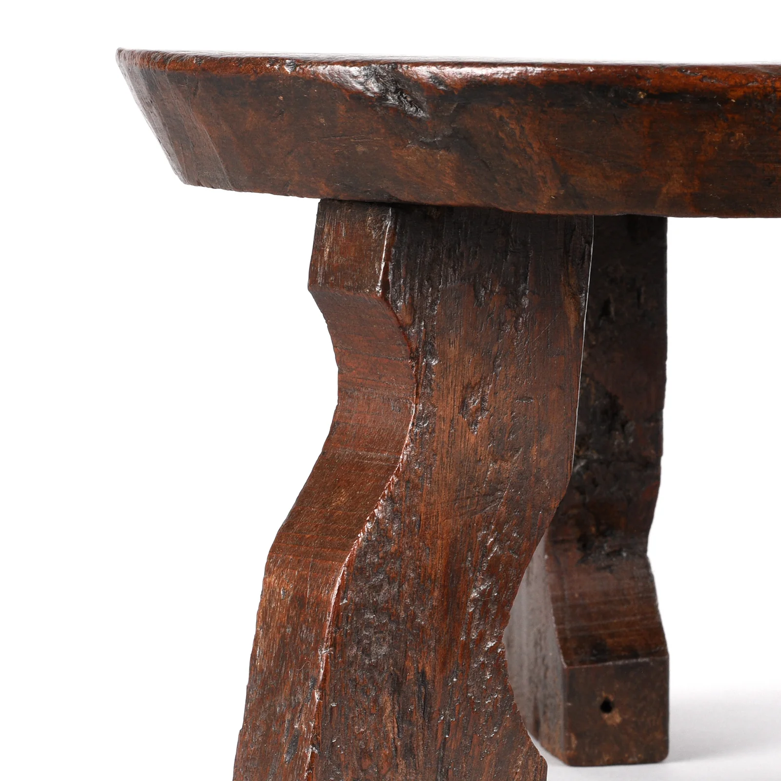 Old Wood Stool From Himachal Pradesh - Ca 1930 - Image 2