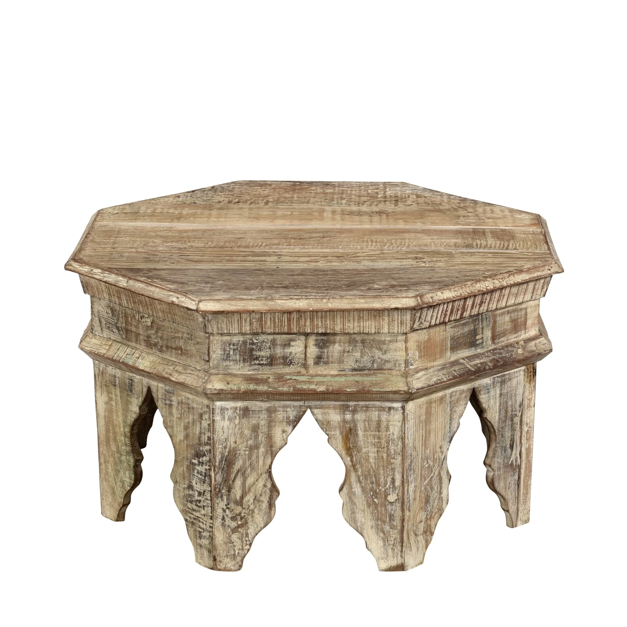 Octagonal Coffee Table Made From Reclaimed wood