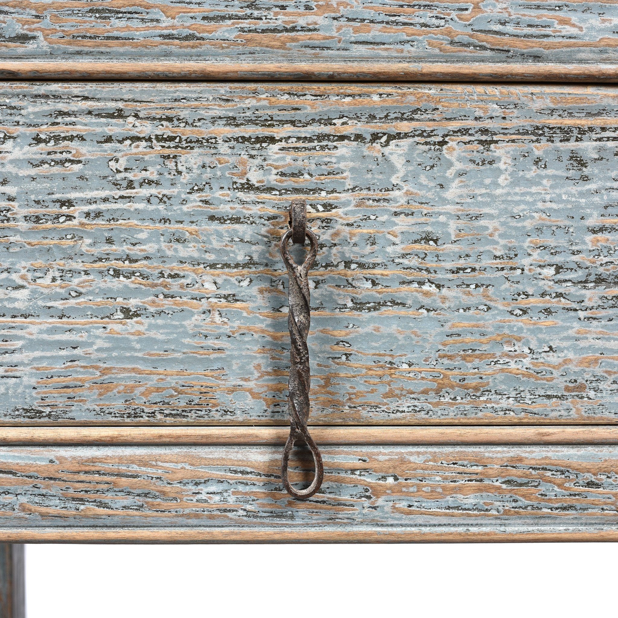Painted 2 Drawer Console Made From Old Pine - Image 8