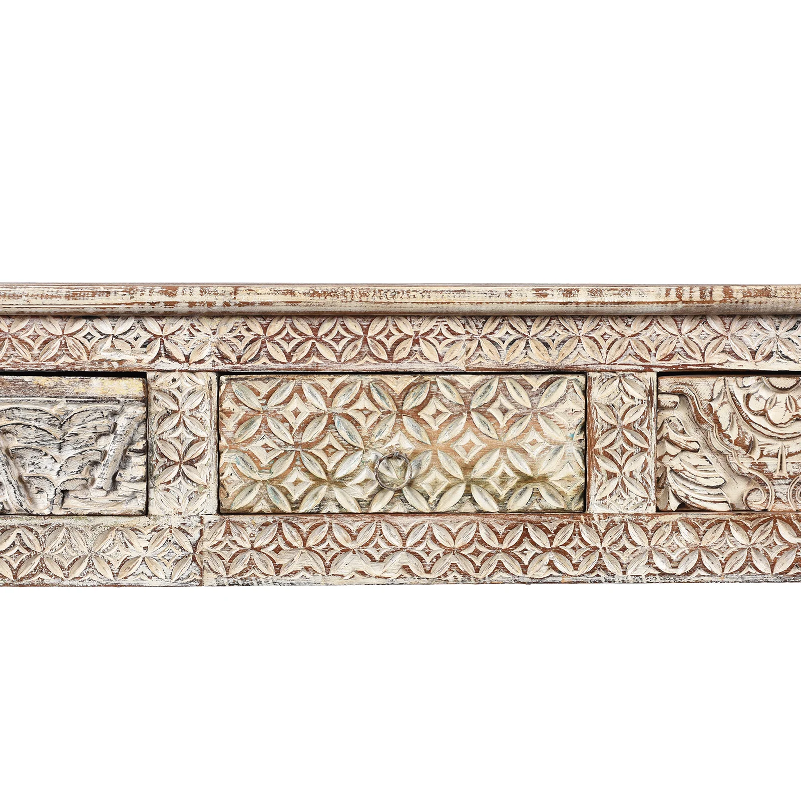 5 Drawer Console Table Made From Reclaimed Teak - Image 8