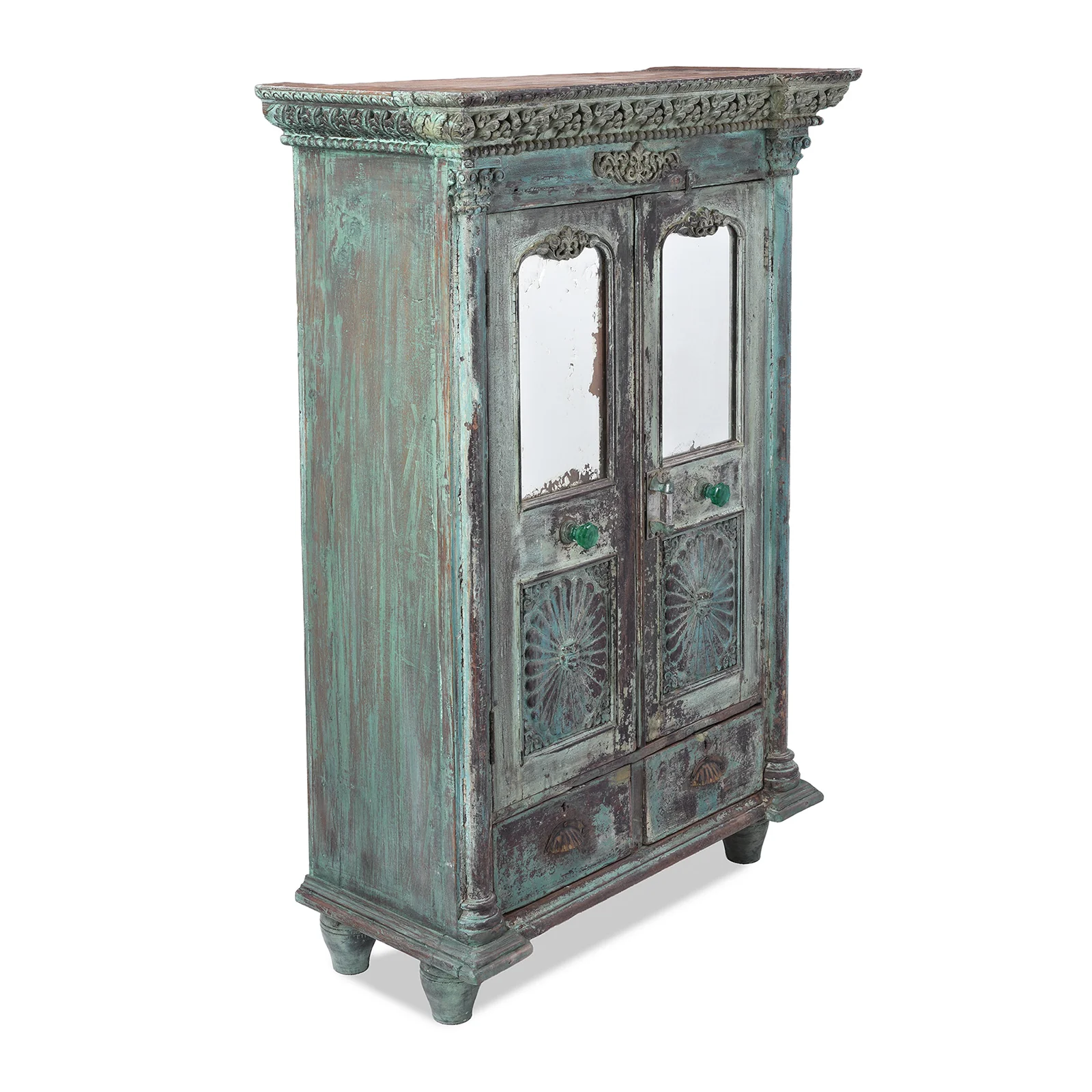 Painted Sunburst Almirah Cabinet - 19th Century - Image 3