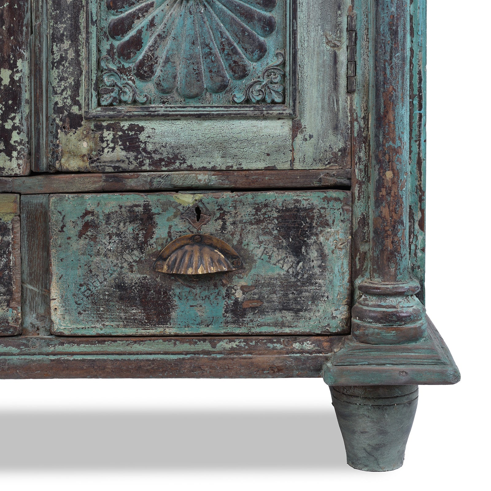 Painted Sunburst Almirah Cabinet - 19th Century - Image 7