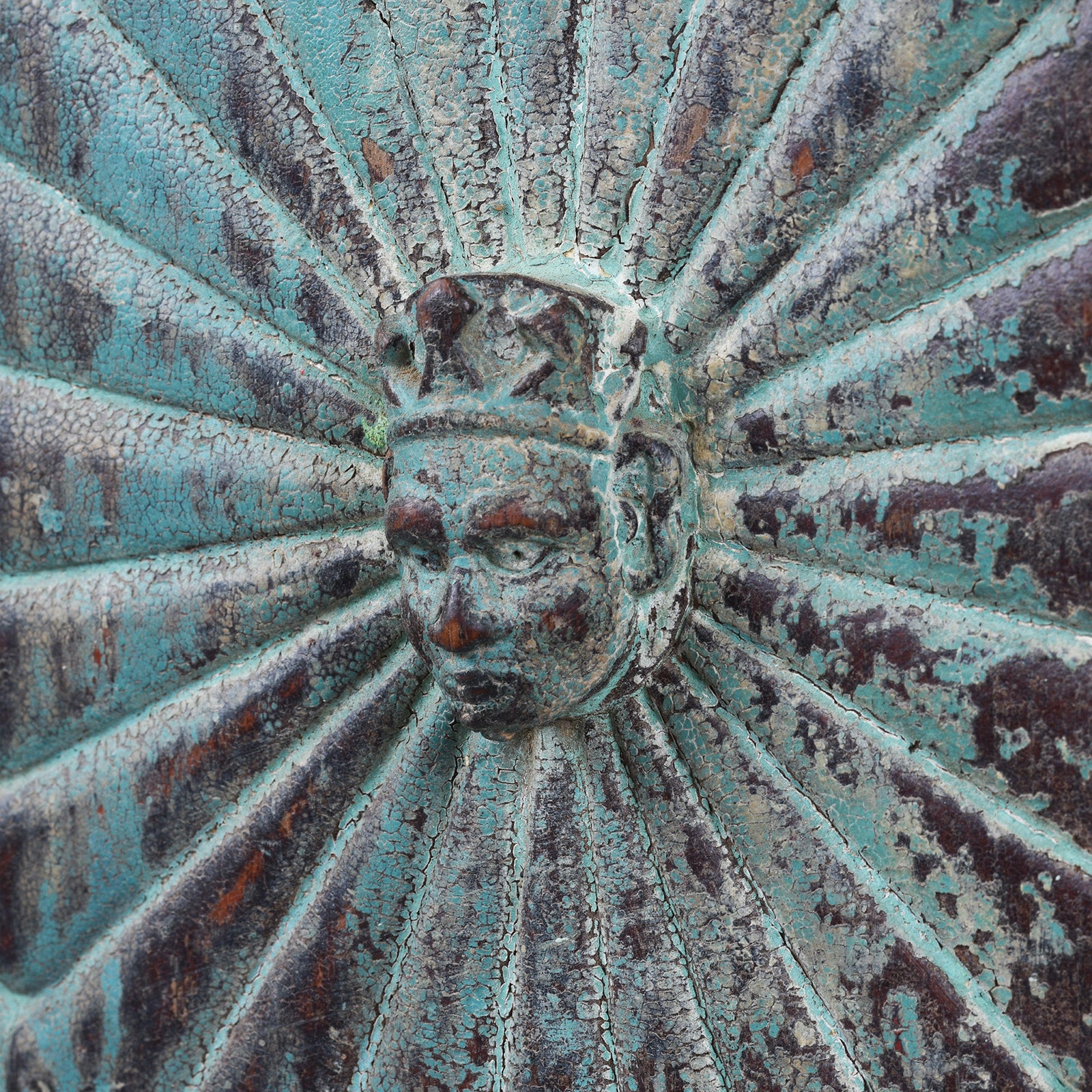 Painted Sunburst Almirah Cabinet - 19th Century - Image 9