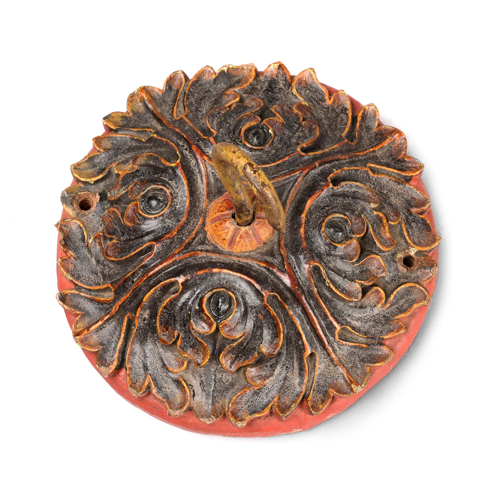Painted Ceiling Rose From Bikaner - Small - 19th Century - Image 3