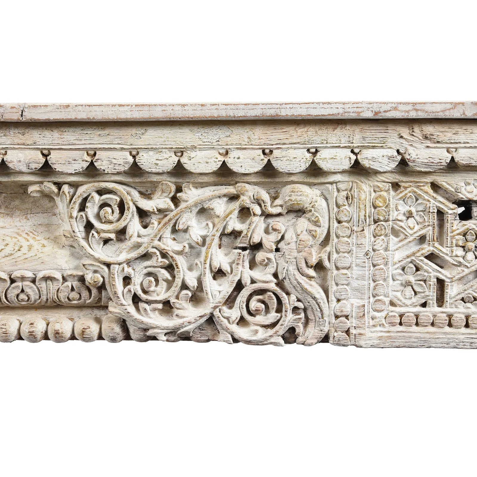 White Console Table Made From Reclaimed Teak - Image 6