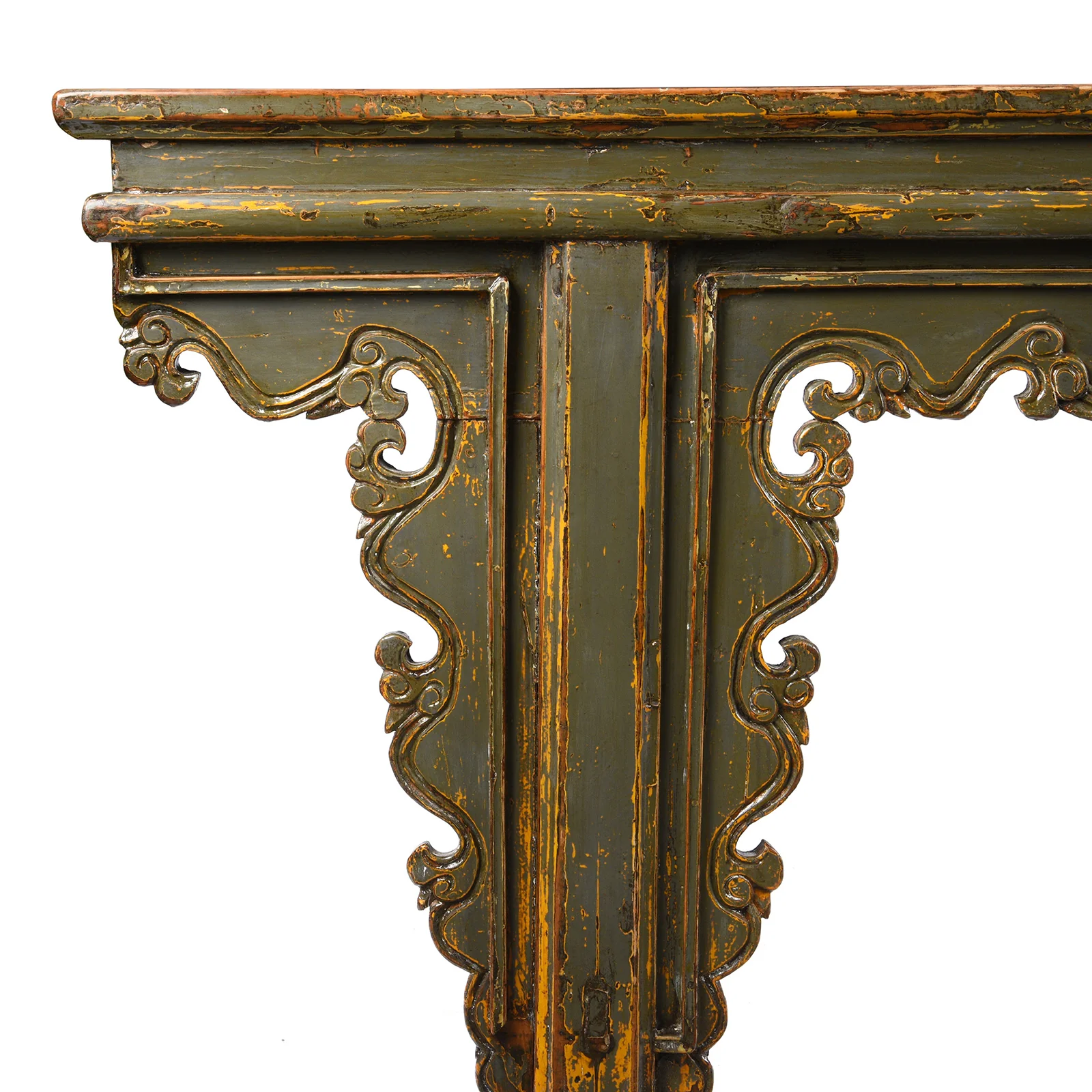 Painted Elm Altar Table From Qinghai -19th Century - Image 2