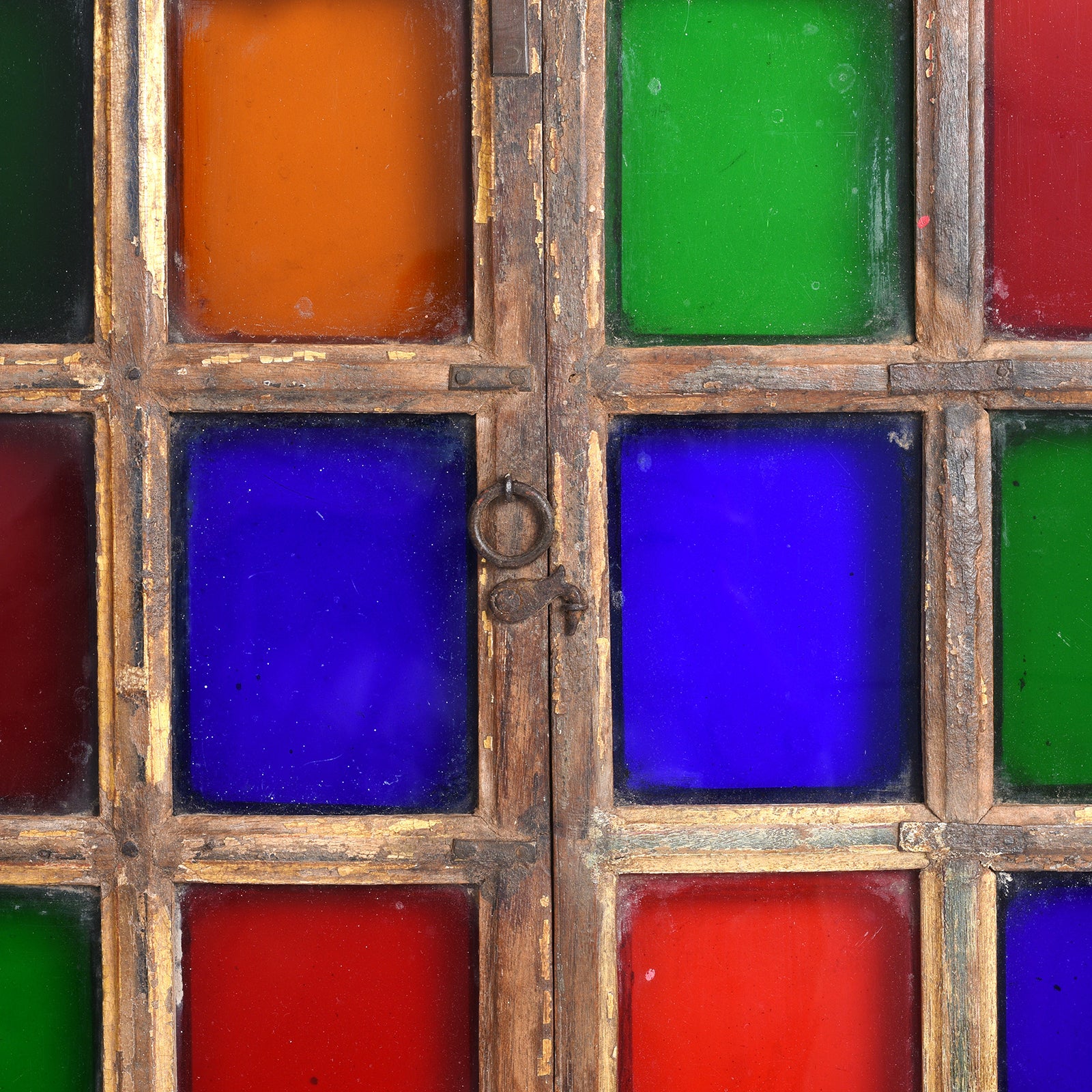 Painted Family Temple Window From Rajasthan - 19th Century - Image 2