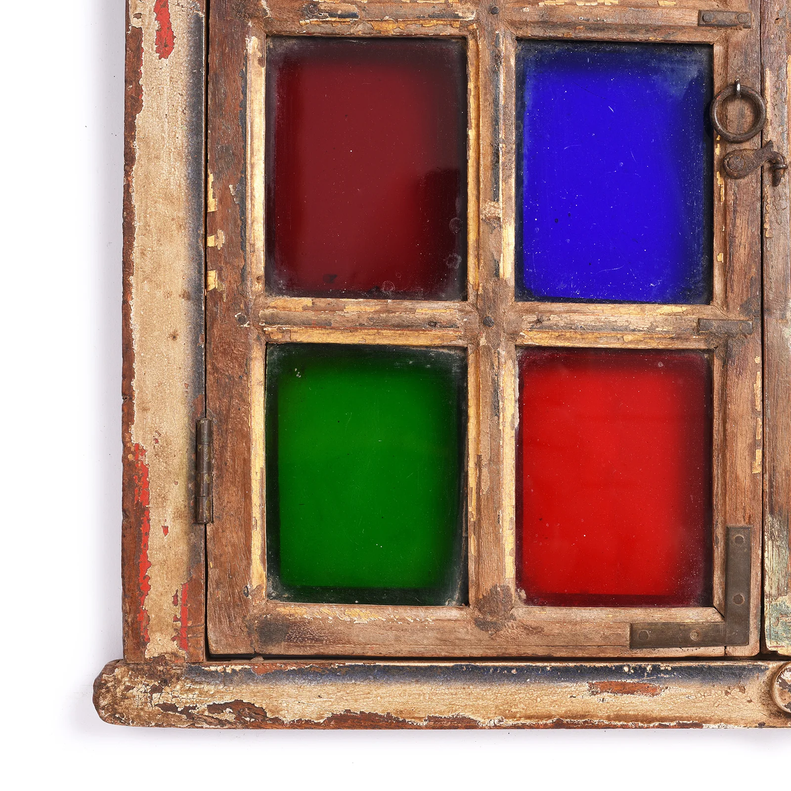 Painted Family Temple Window From Rajasthan - 19th Century - Image 4