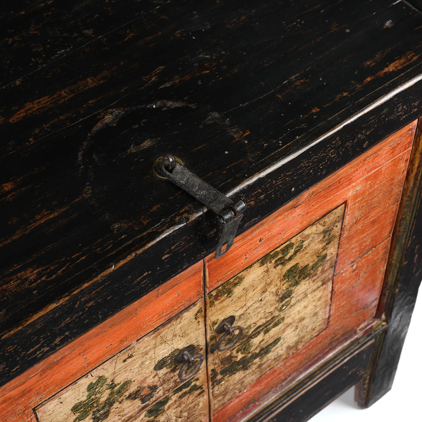 Painted Mongolian Sideboard Made Elm - Ca 1910 - Image 6