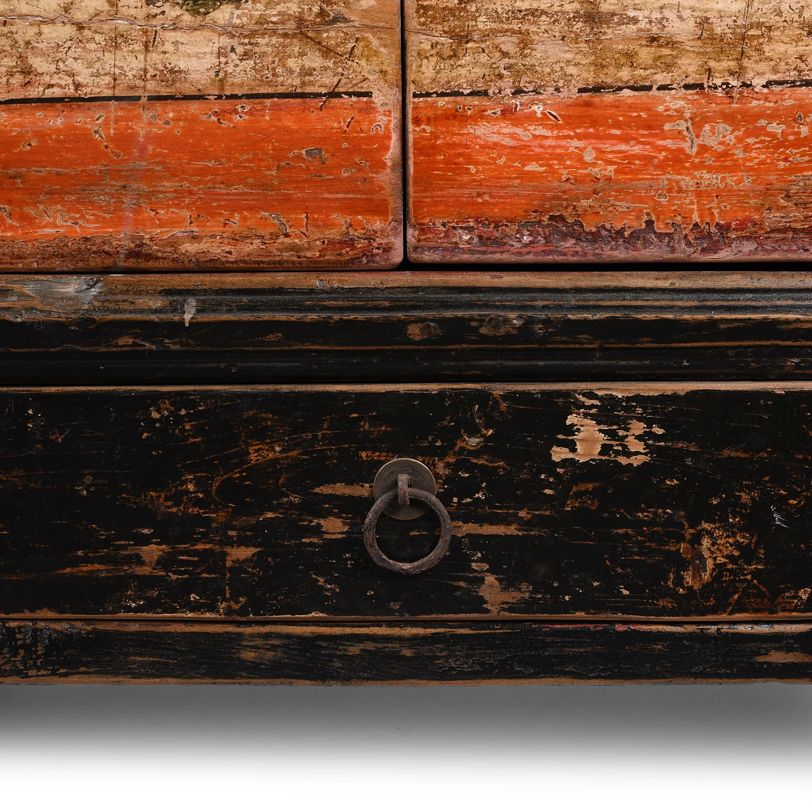 Painted Mongolian Sideboard Made Elm - Ca 1910 - Image 9