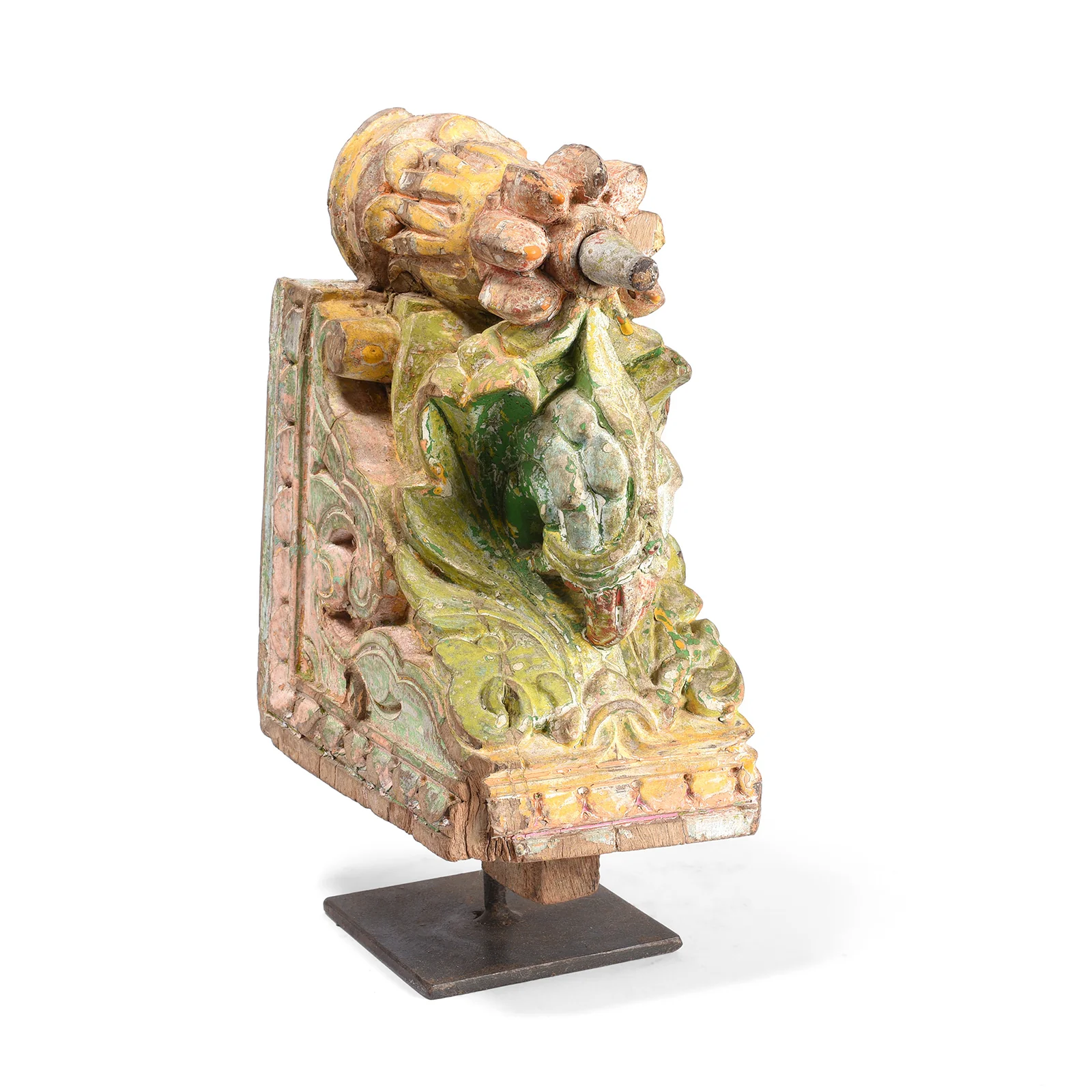 Painted Corbel From Maharashtra - 19th Century