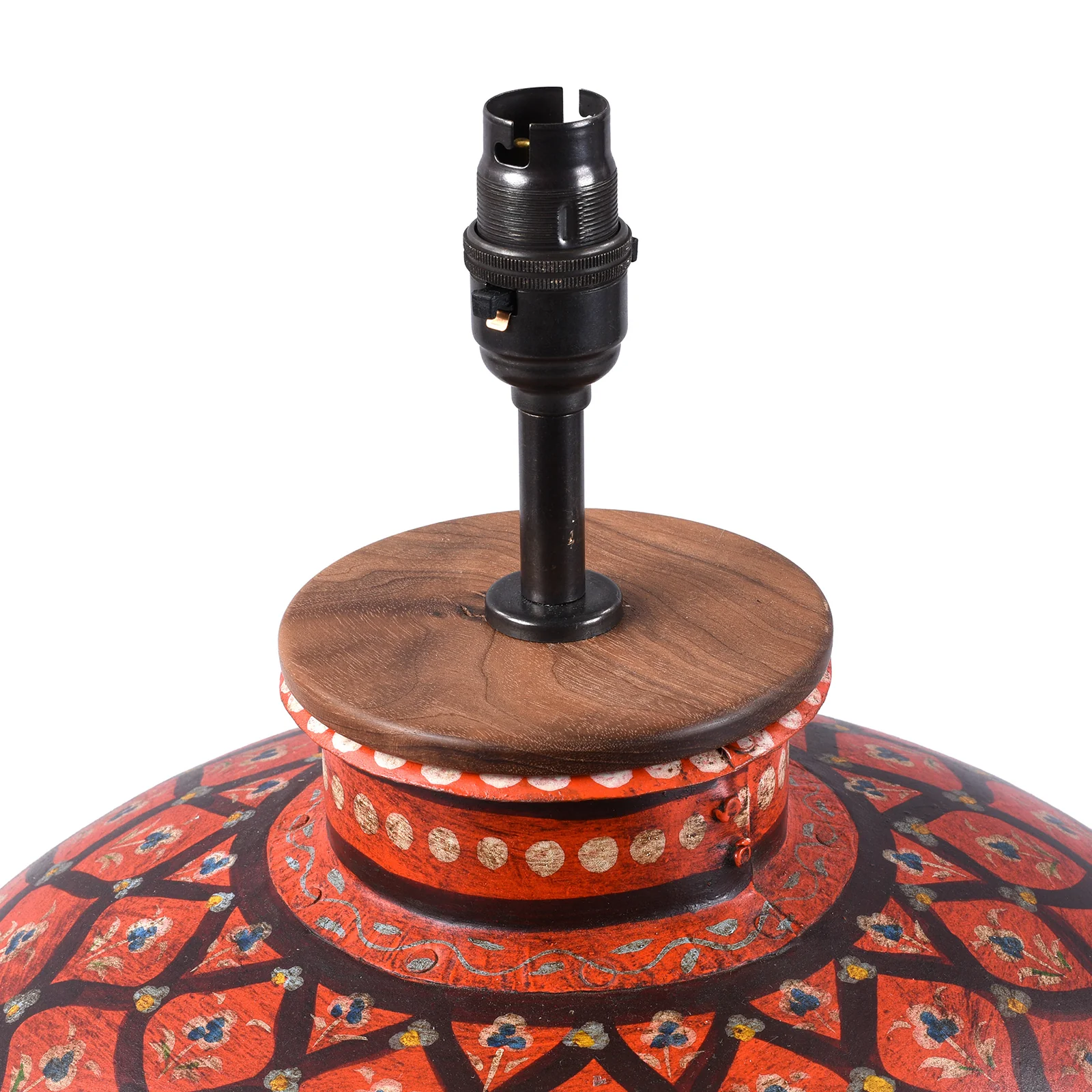 Painted Indian Matka Table Lamp - Image 6