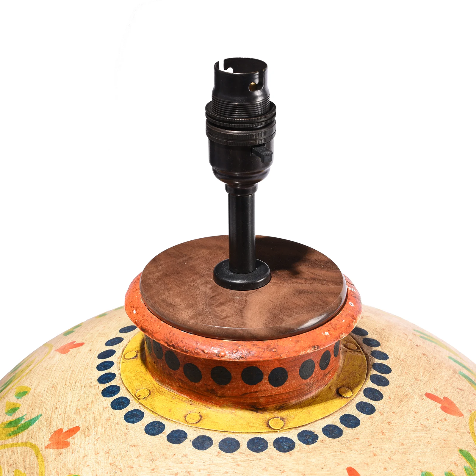 Painted Indian Matka Table Lamp - Image 7