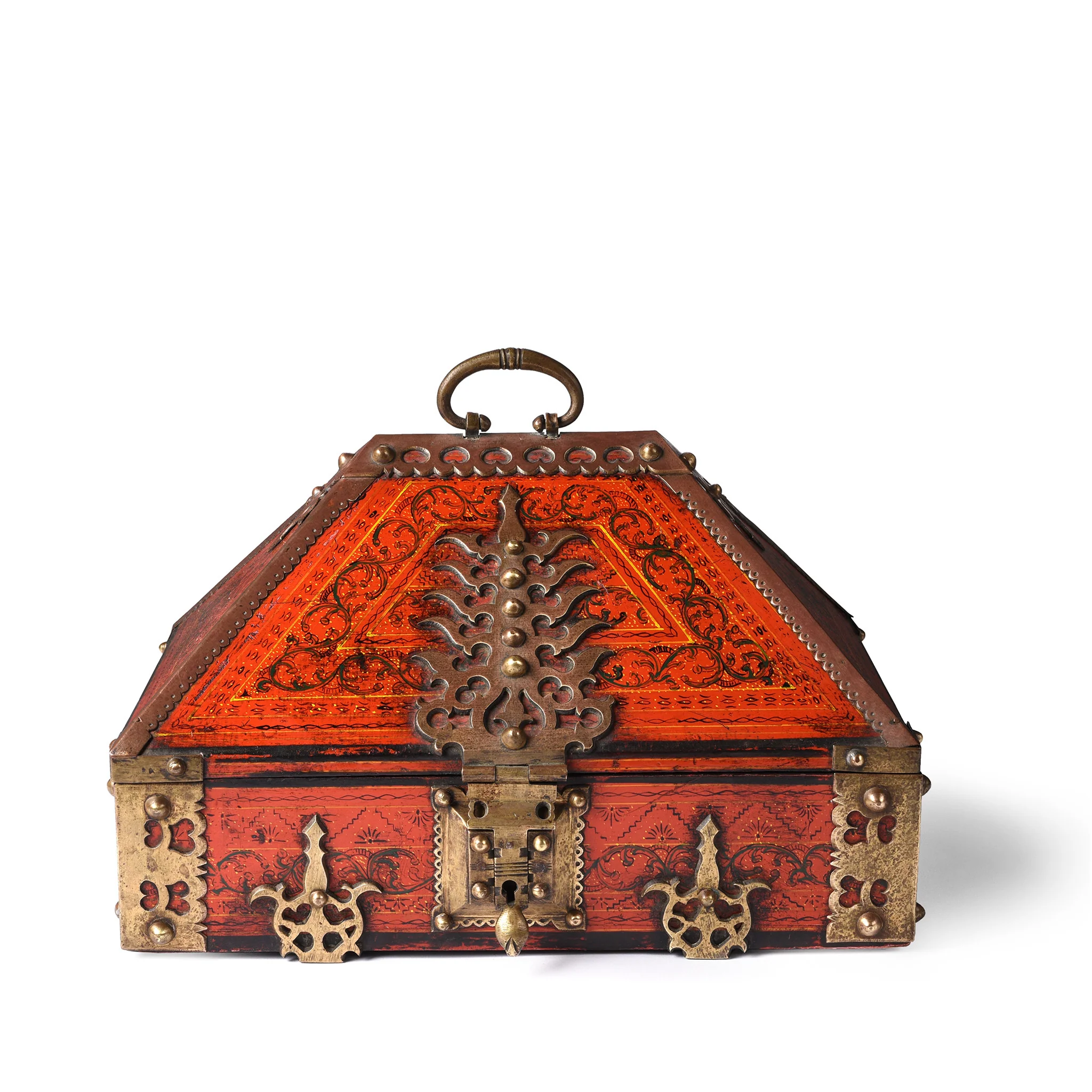 Painted Betel Nut Box From Kerala - Ca 1910