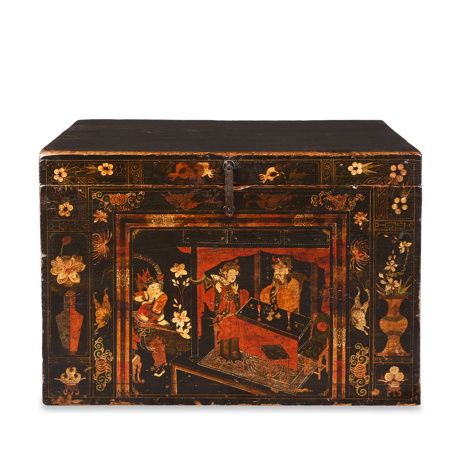 Painted Opera Chest From Shanxi - 19th Century