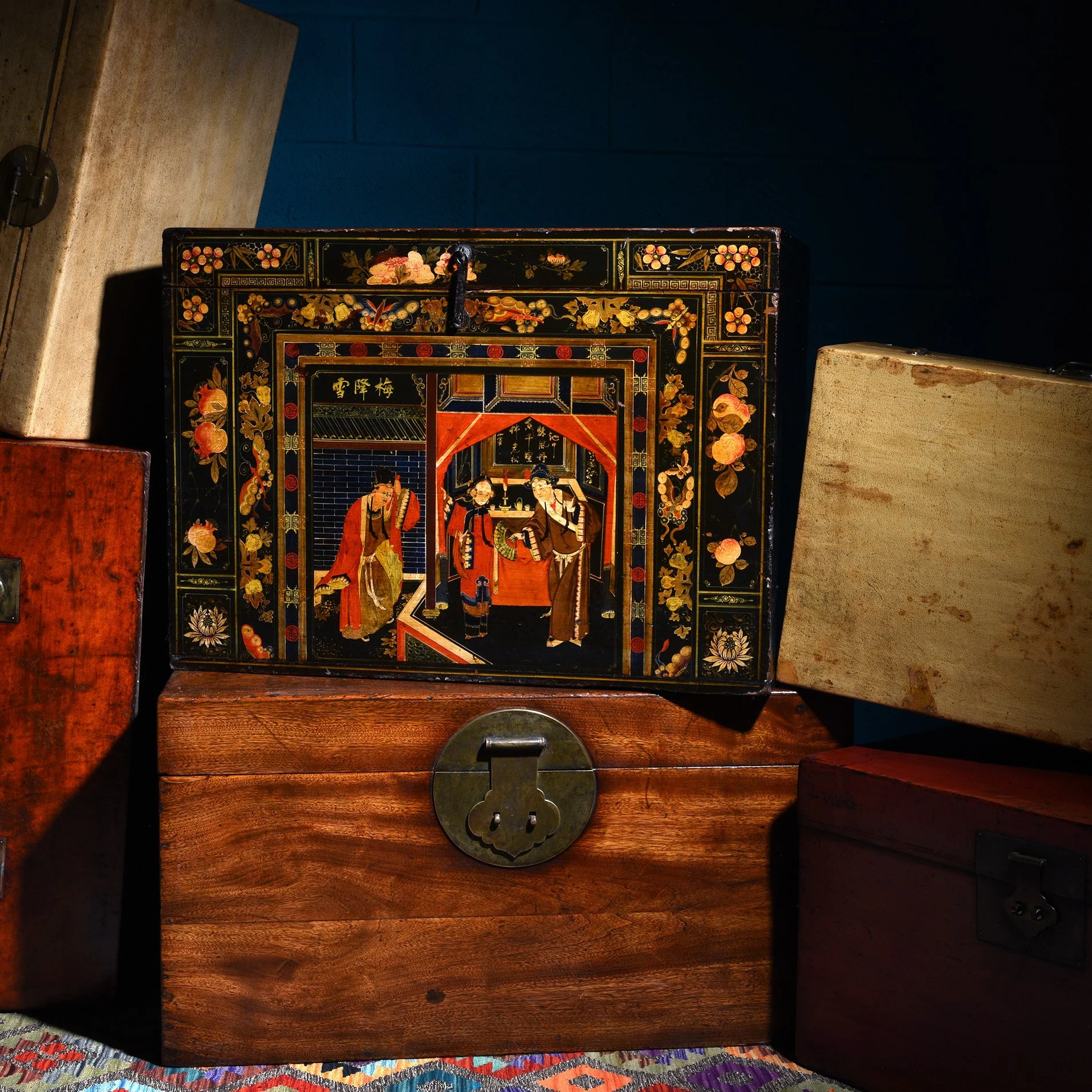 Painted Opera Chest from Shanxi - 19thC - Image 2