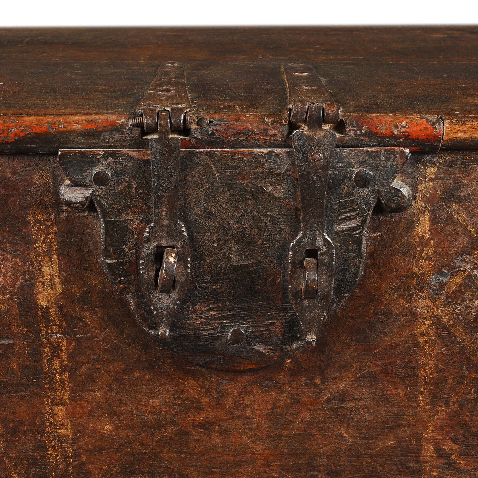 Painted Teak Chest On Wheels From Nagaur - 19th Century - Image 10