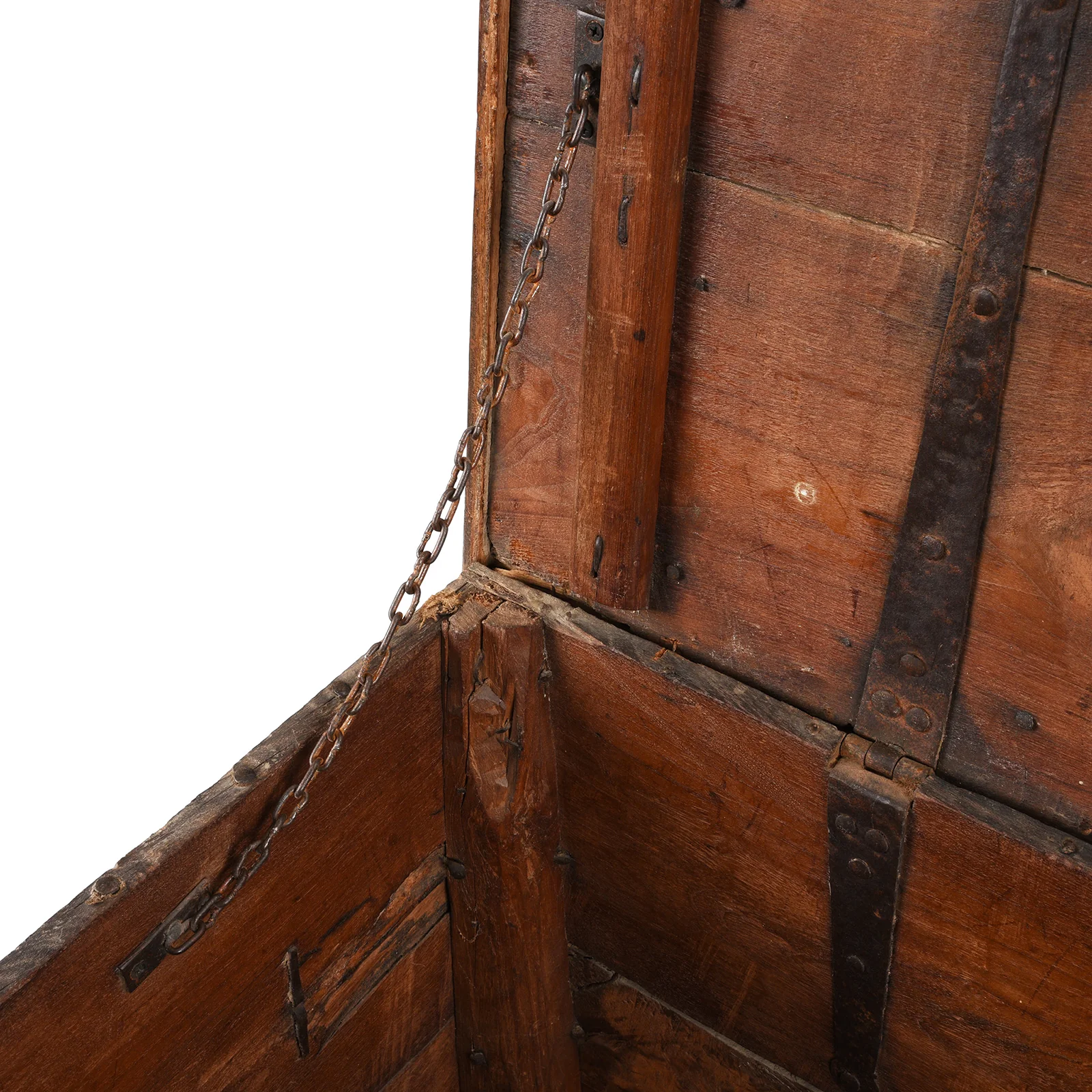 Painted Teak Chest On Wheels From Nagaur - 19th Century - Image 11