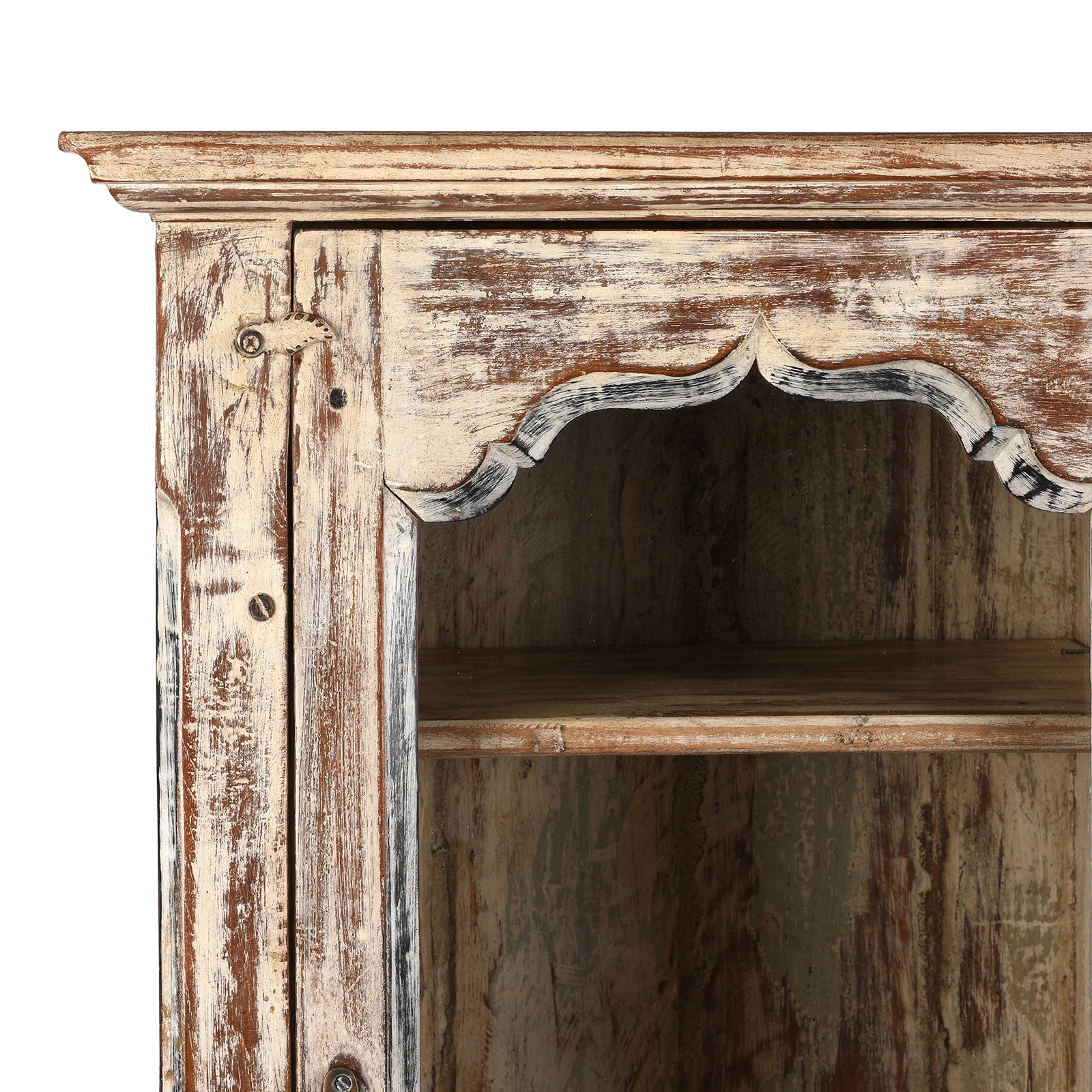White Painted Glazed Wall Cabinet - Ca 1920 - Image 2