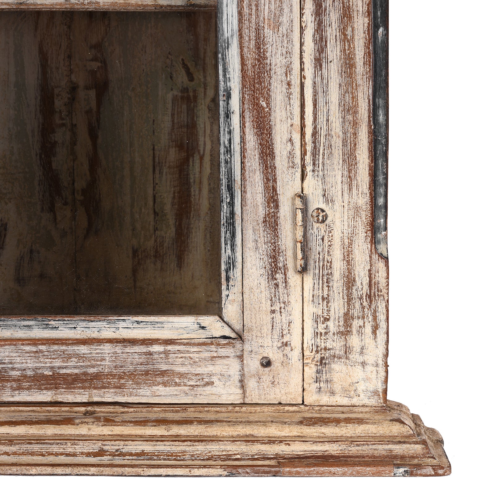 White Painted Glazed Wall Cabinet - Ca 1920 - Image 7
